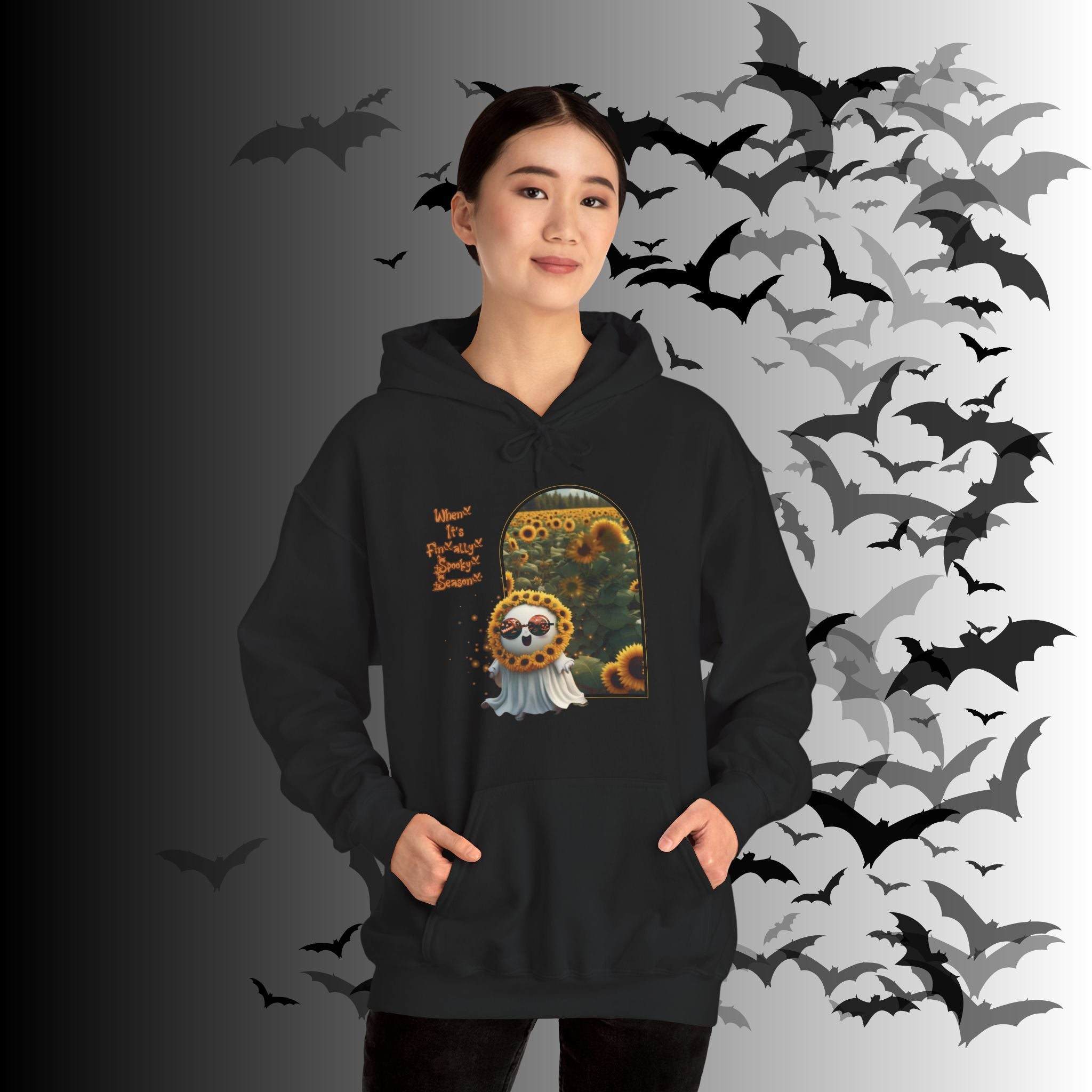 Summerween Ghost Hoodie — When It's Finally Spooky Season Pullover