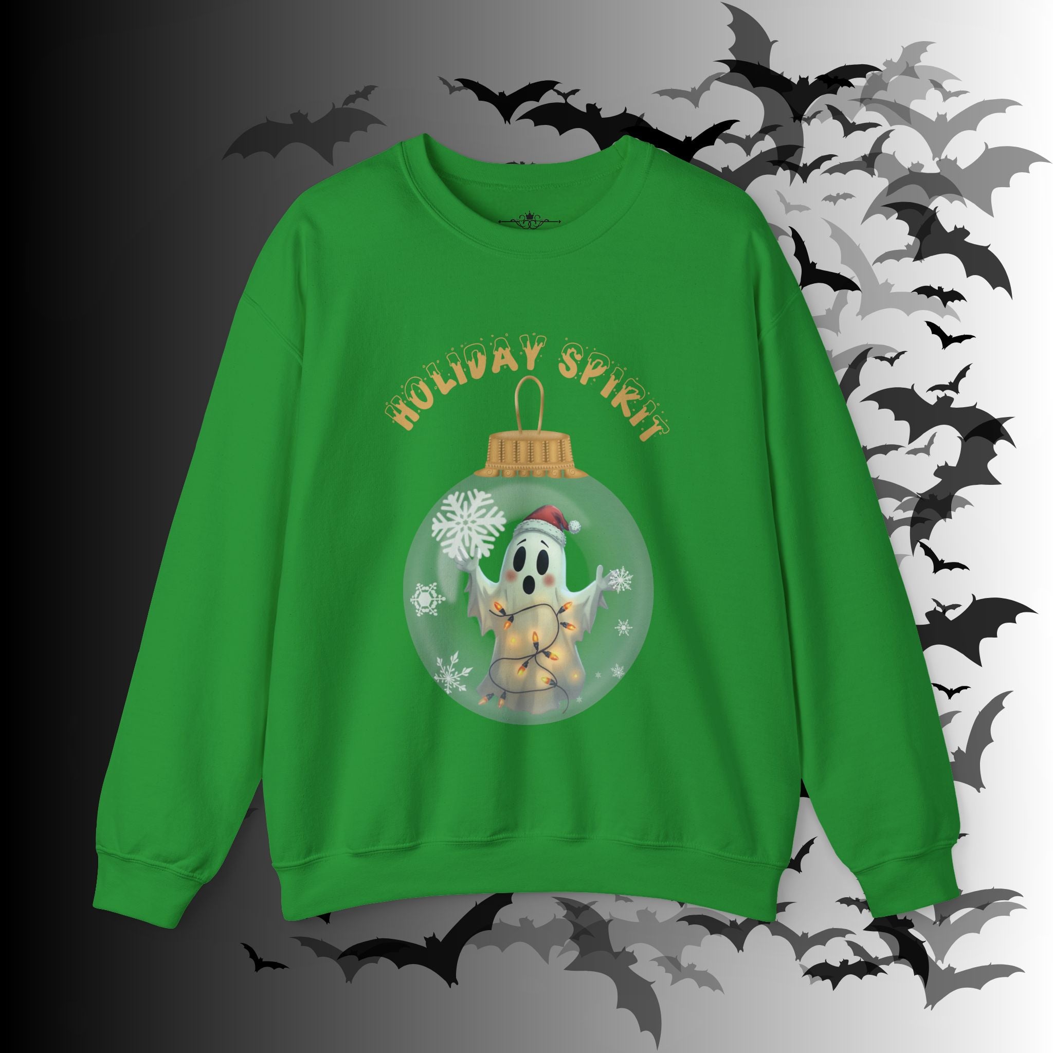 Holiday Spirit Crewneck Sweatshirt — Ghost Christmas Ornament Gothmas