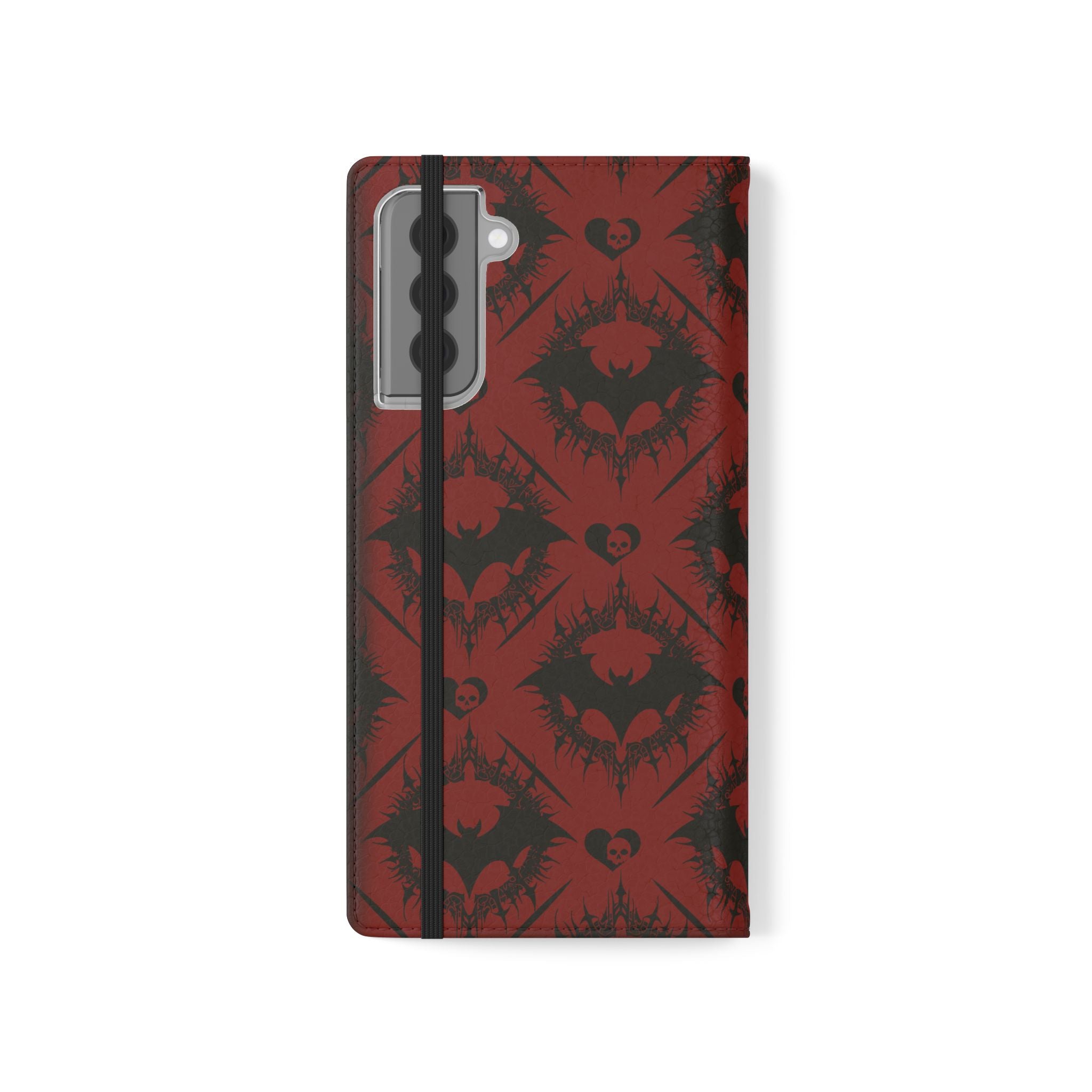 Copy of Gothic Bat Wallet Flip Case - Elegant Goth Phone Wallet - Bat Pattern Flip Case - Gothic Phone Case - Stylish Wallet Phone Case