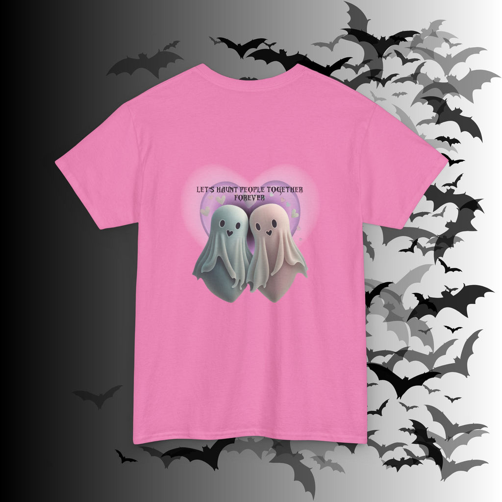 "Let's Haunt People Together Forever" Ghost Couples T-Shirt — Matching Halloween Tee