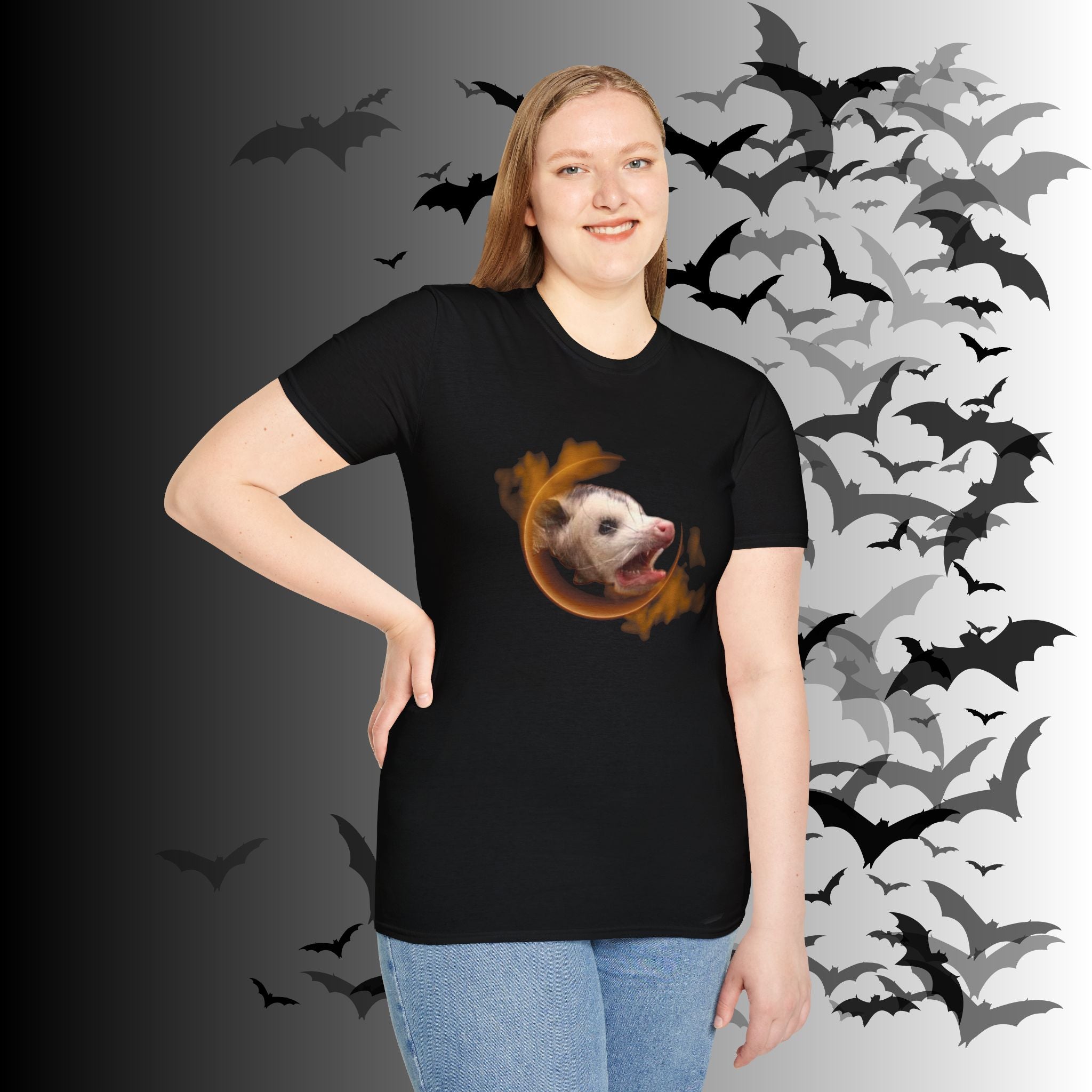Gothic Screaming Possum T-Shirt — Edgy Humor Tee