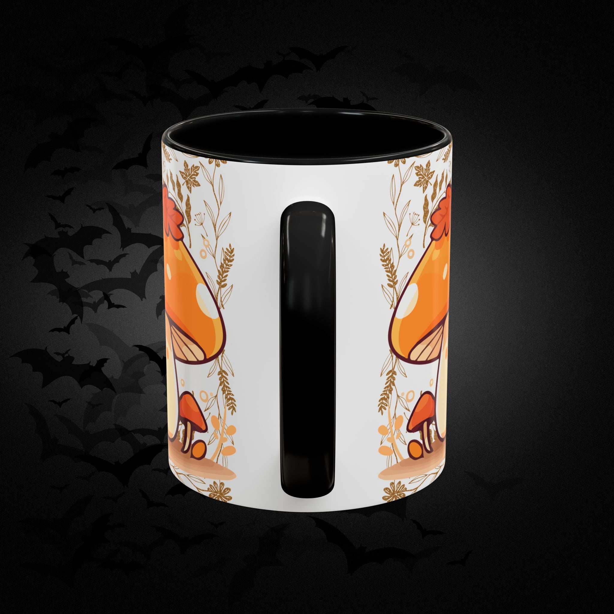 Autumn Mushroom Cute Coffee Mug — Fall Kawaii Accent Mug (11/15oz)
