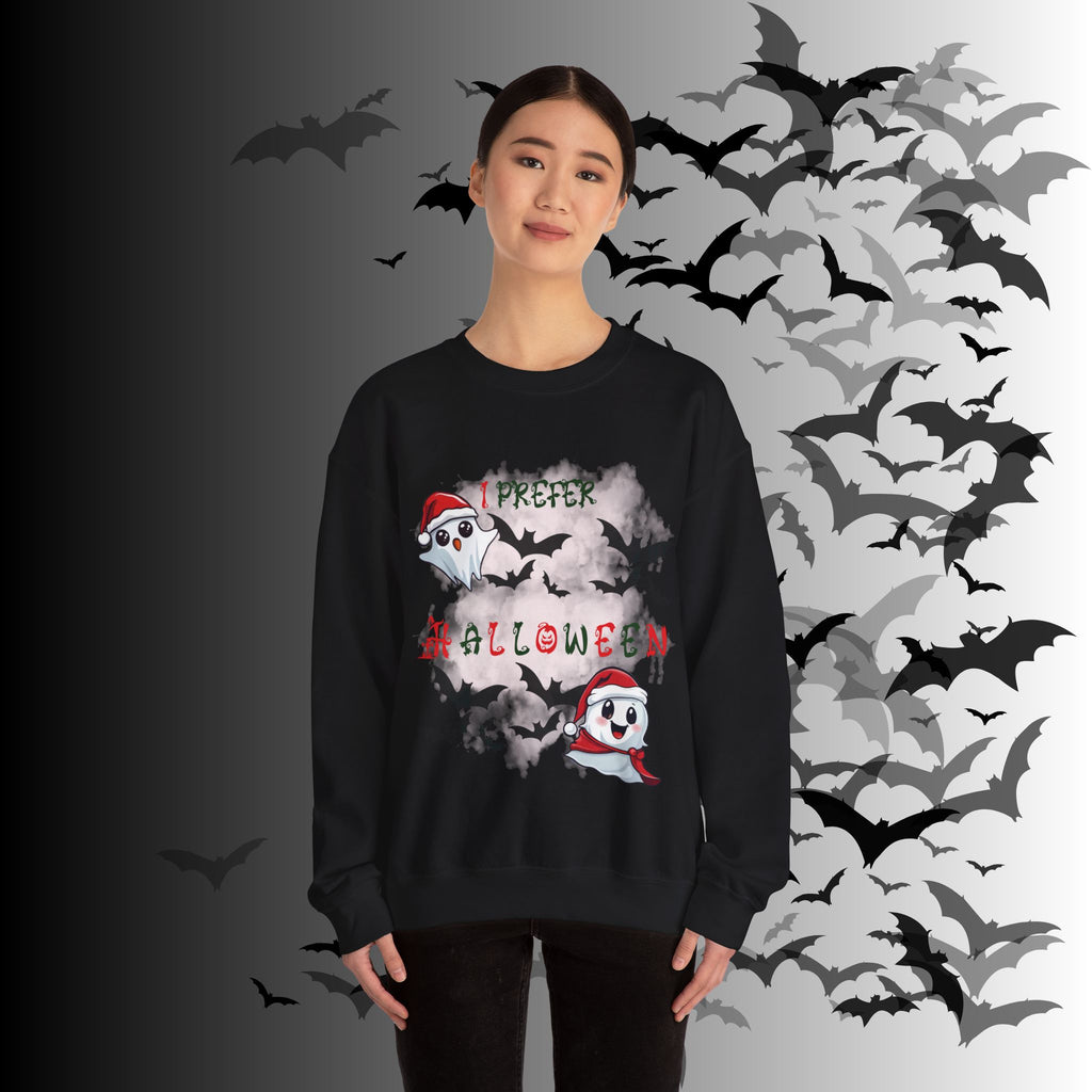 I Prefer Halloween Ghost Crewneck Sweatshirt — Kawaii Gothic Christmas
