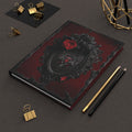 Gothic Mirror Journal – Red & Black Hardcover Matte Lined Notebook