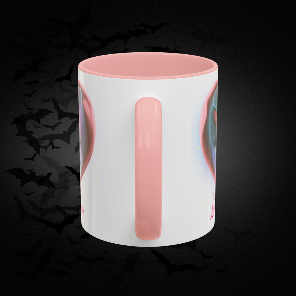 Love You Forever Valloween Coffee Mug — Skeleton Couple Heart Design (11/15oz)