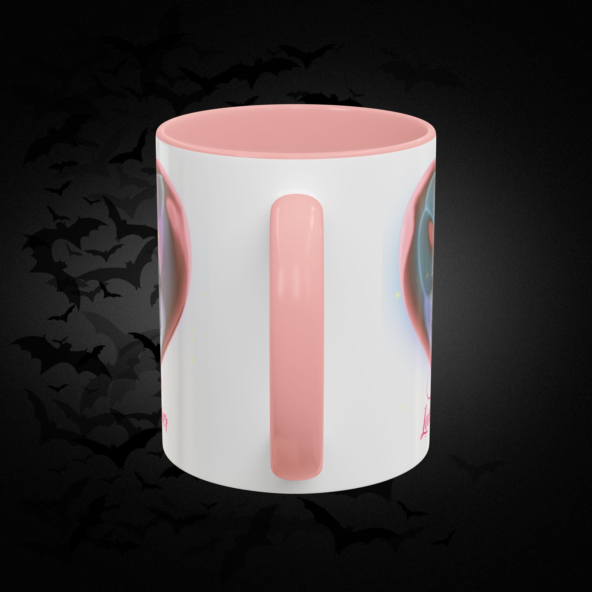 Love You Forever Valloween Coffee Mug — Skeleton Couple Heart Design (11/15oz)