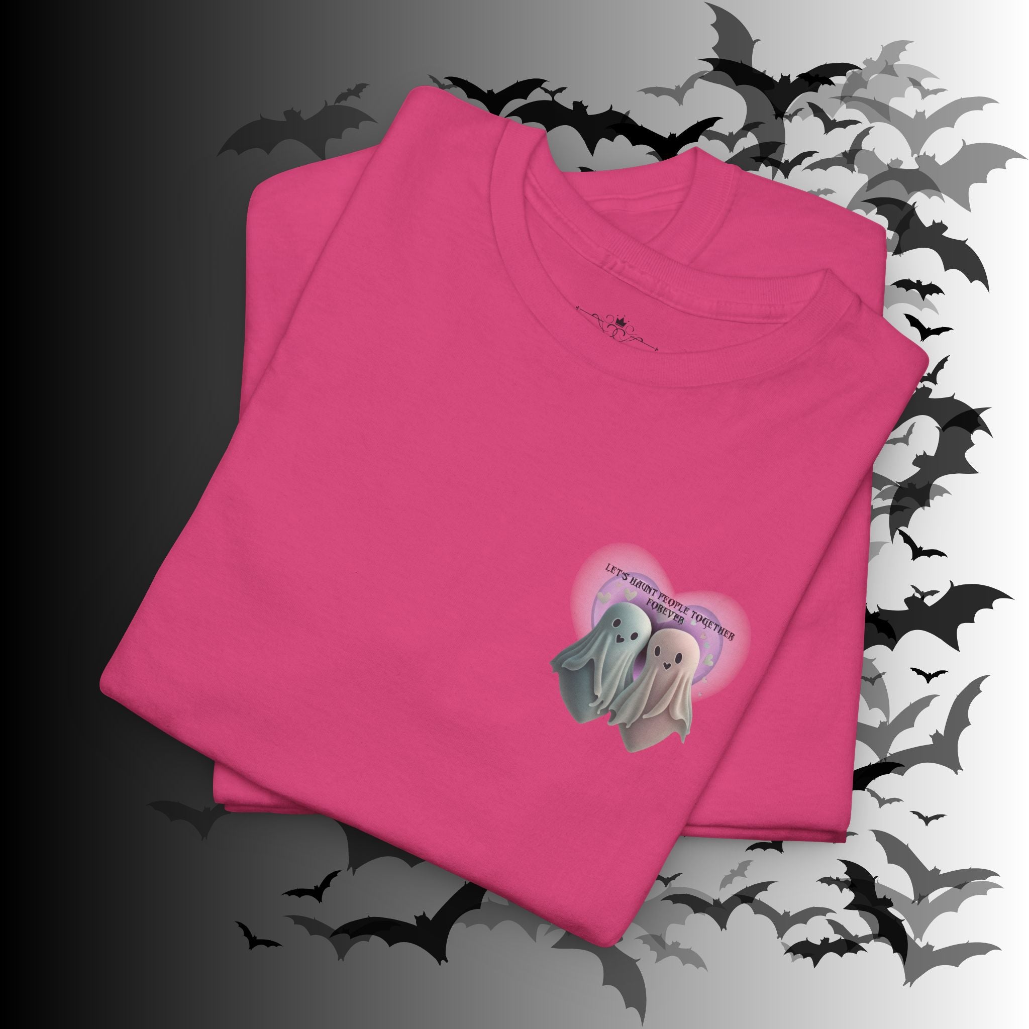 "Let's Haunt People Together Forever" Ghost Couples T-Shirt — Matching Halloween Tee