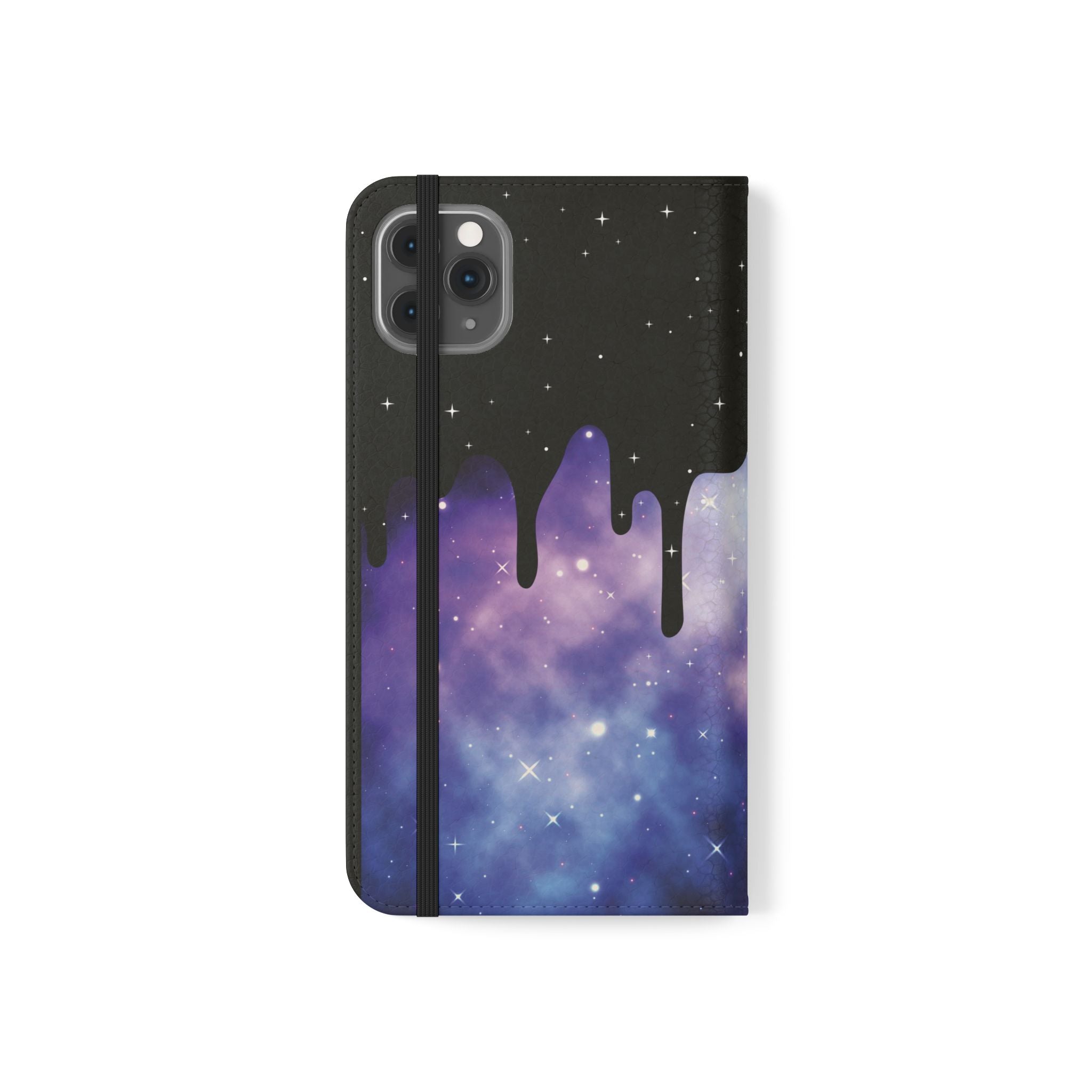 Pastel Goth Drippy Galaxy Flip Wallet Phone Case - Wallet Case for Samsung and iPhone - Gothic Style Wallet Phone Cases
