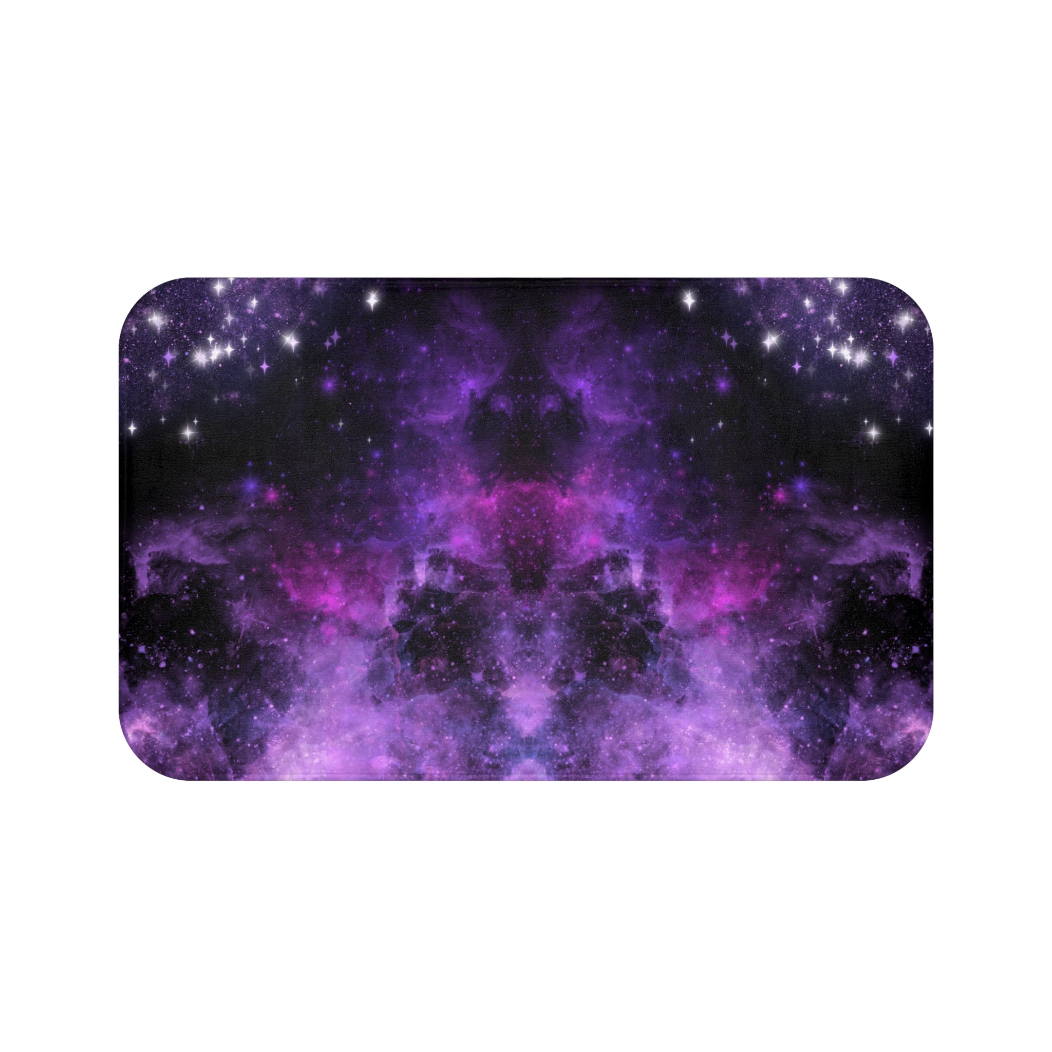 Pastel Goth Galaxy Bath Mat — Purple Nebula Cosmic Bathroom Decor