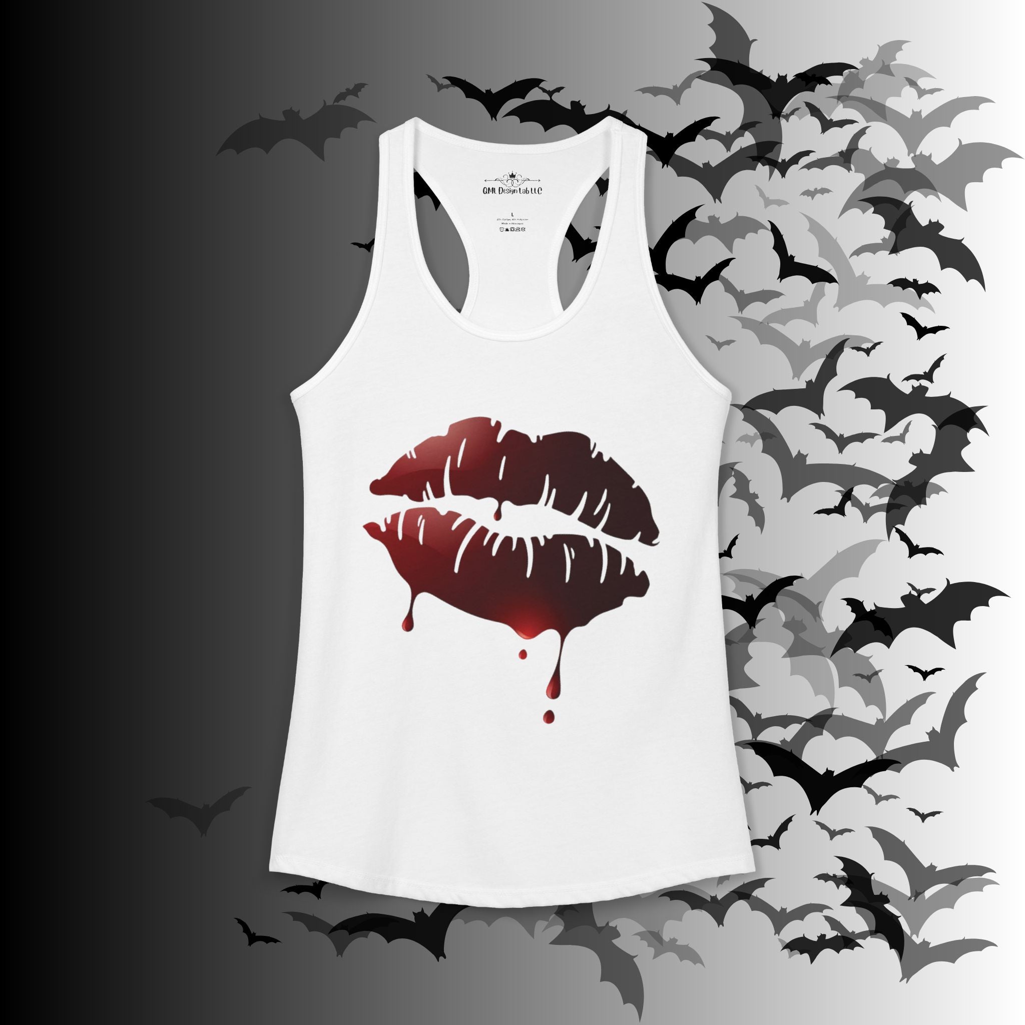 Goth Bloody Kiss Tank Top