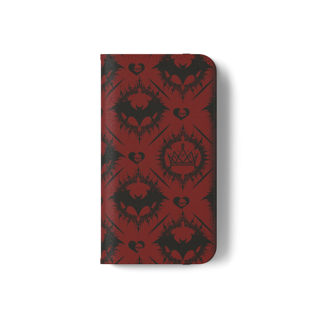 Copy of Gothic Bat Wallet Flip Case - Elegant Goth Phone Wallet - Bat Pattern Flip Case - Gothic Phone Case - Stylish Wallet Phone Case