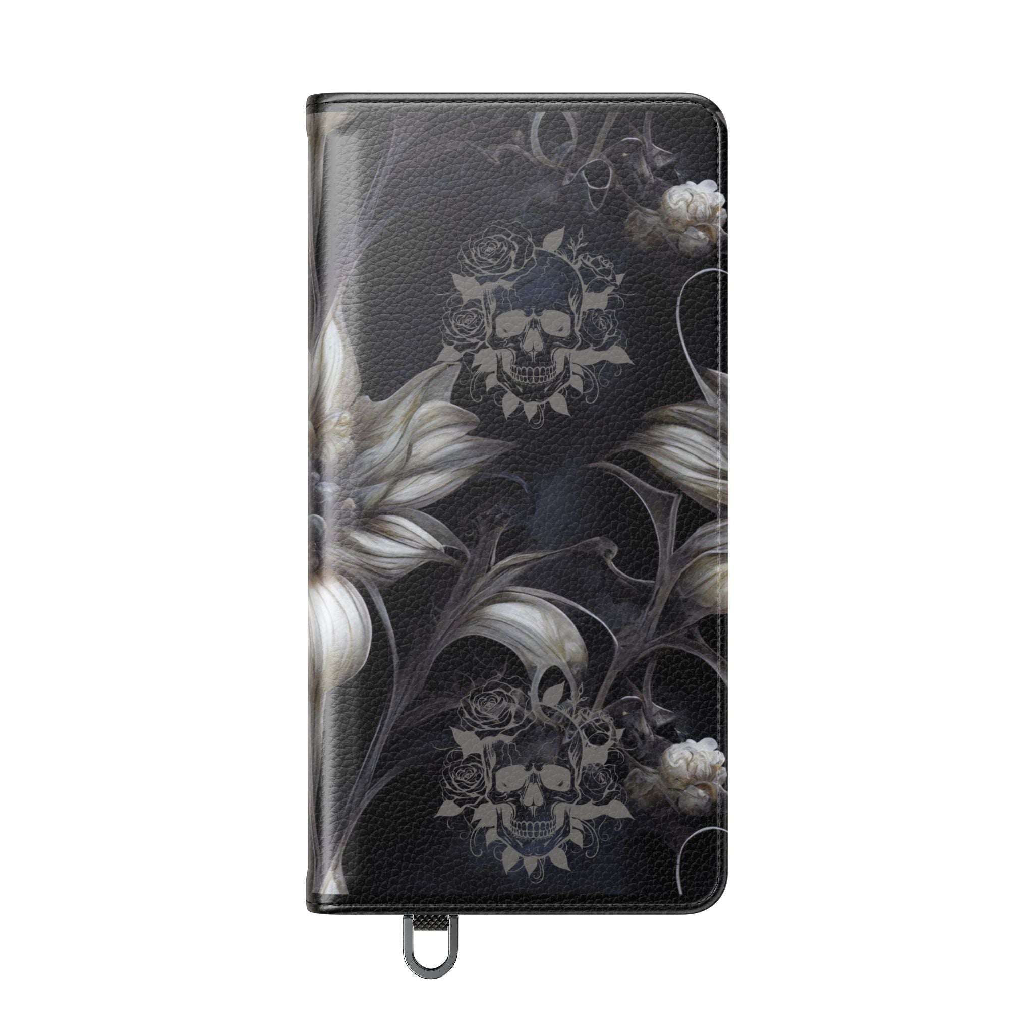 Goth Botanical Flip Wallet Case for iPhone and Samsung Galaxy Phones