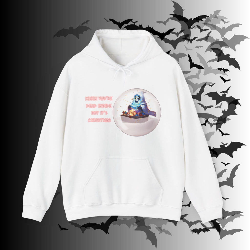 When You're Dead Inside But It's Christmas Hoodie — Ghost Snow Globe Pullover