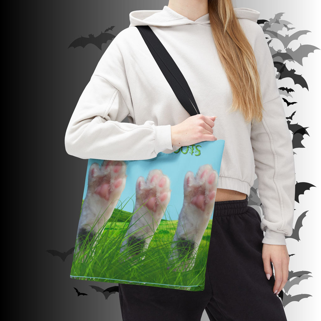 "Bean Sprouts" Cat Paws Tote Bag — Funny Cat Lover Gift