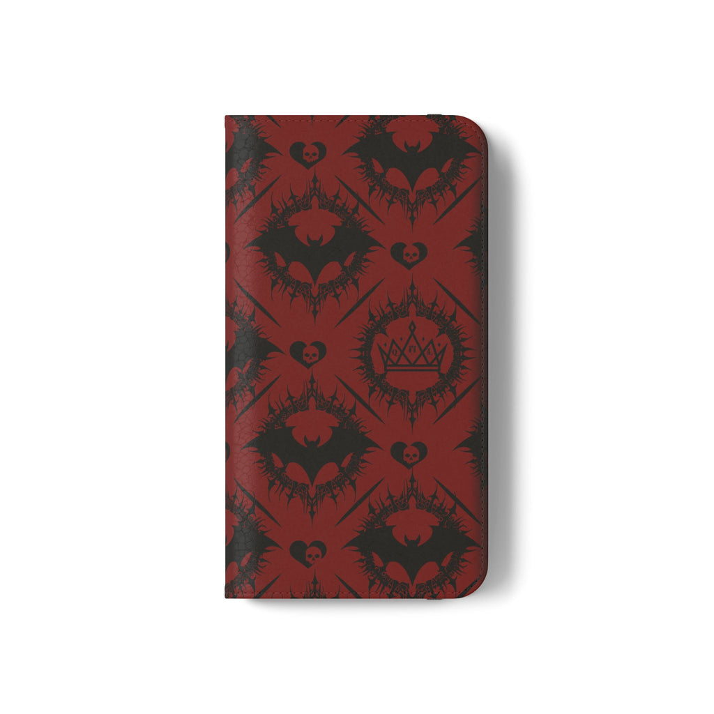 Copy of Gothic Bat Wallet Flip Case - Elegant Goth Phone Wallet - Bat Pattern Flip Case - Gothic Phone Case - Stylish Wallet Phone Case