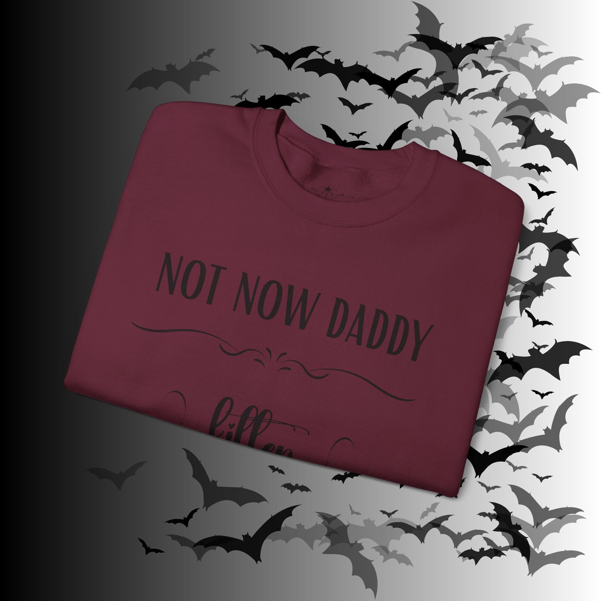 Not Now Daddy Kitten Is Busy Crewneck Sweatshirt