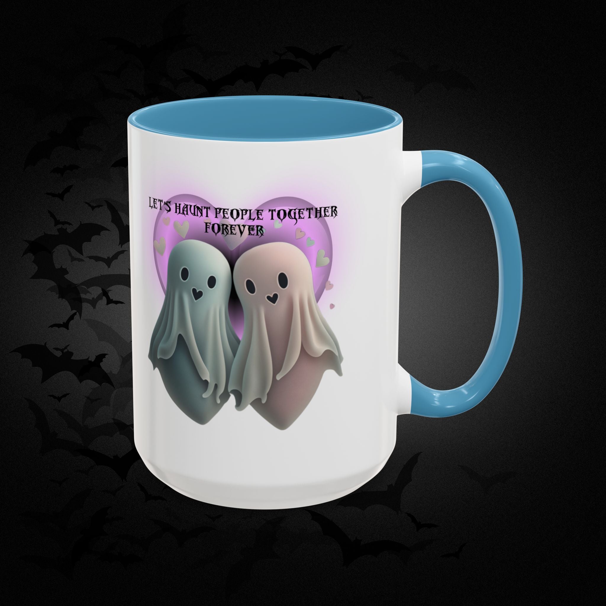 Let's Haunt People Together Forever Coffee Mug — Valloween Ghost Couple Accent Mug