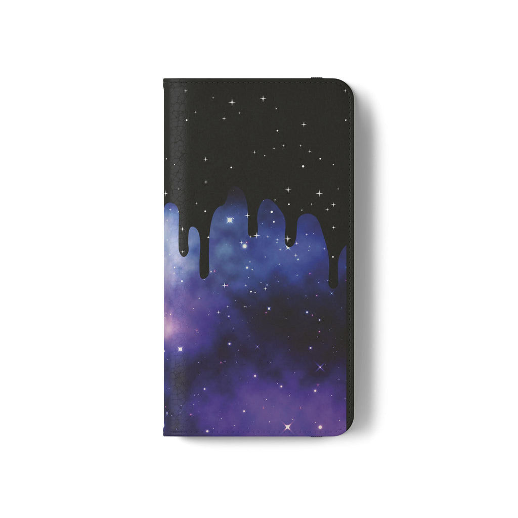 Pastel Goth Drippy Galaxy Flip Wallet Phone Case - Wallet Case for Samsung and iPhone - Gothic Style Wallet Phone Cases