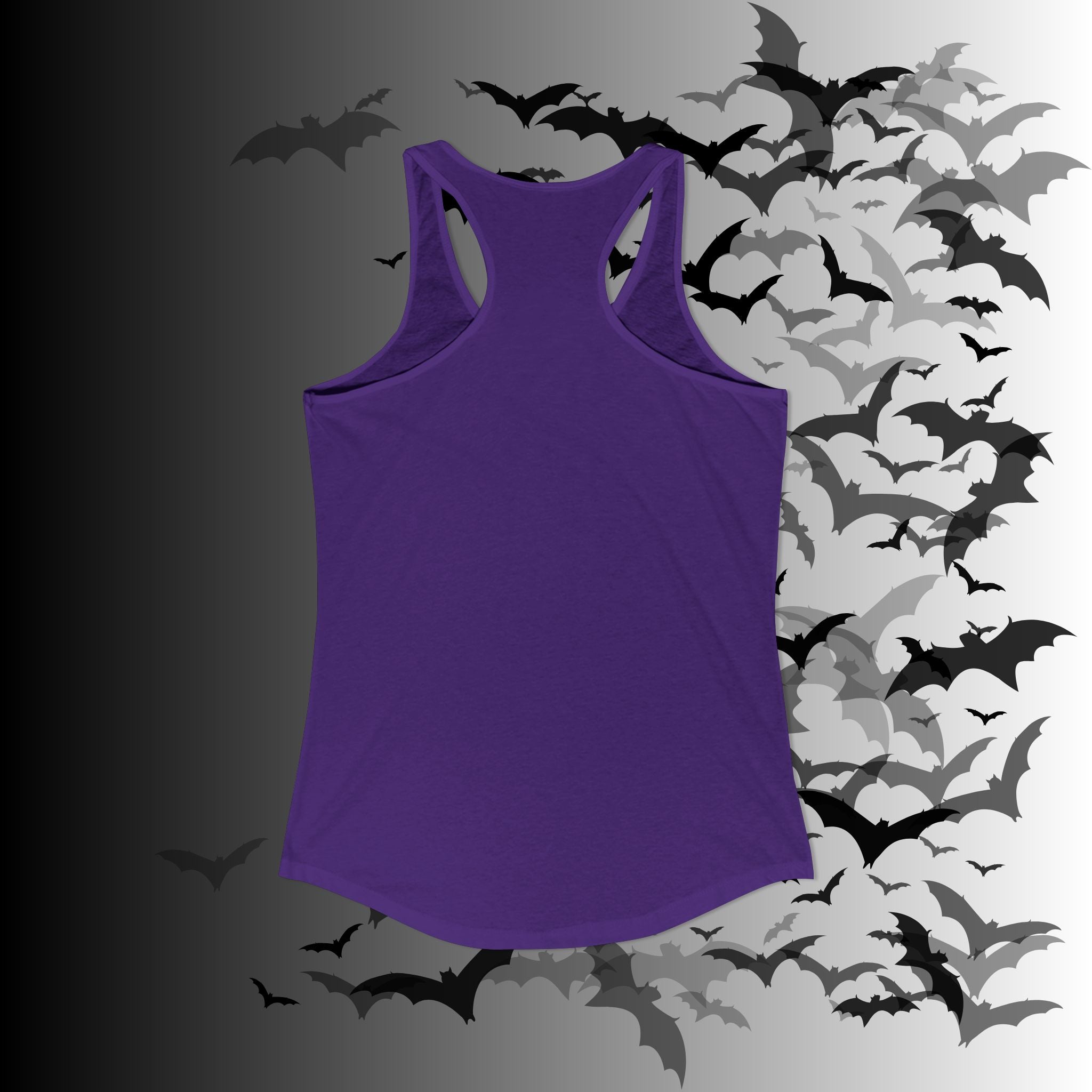 Gothic Coffin Bats Lunar Witch Tank Top — Racerback Sleeveless Top