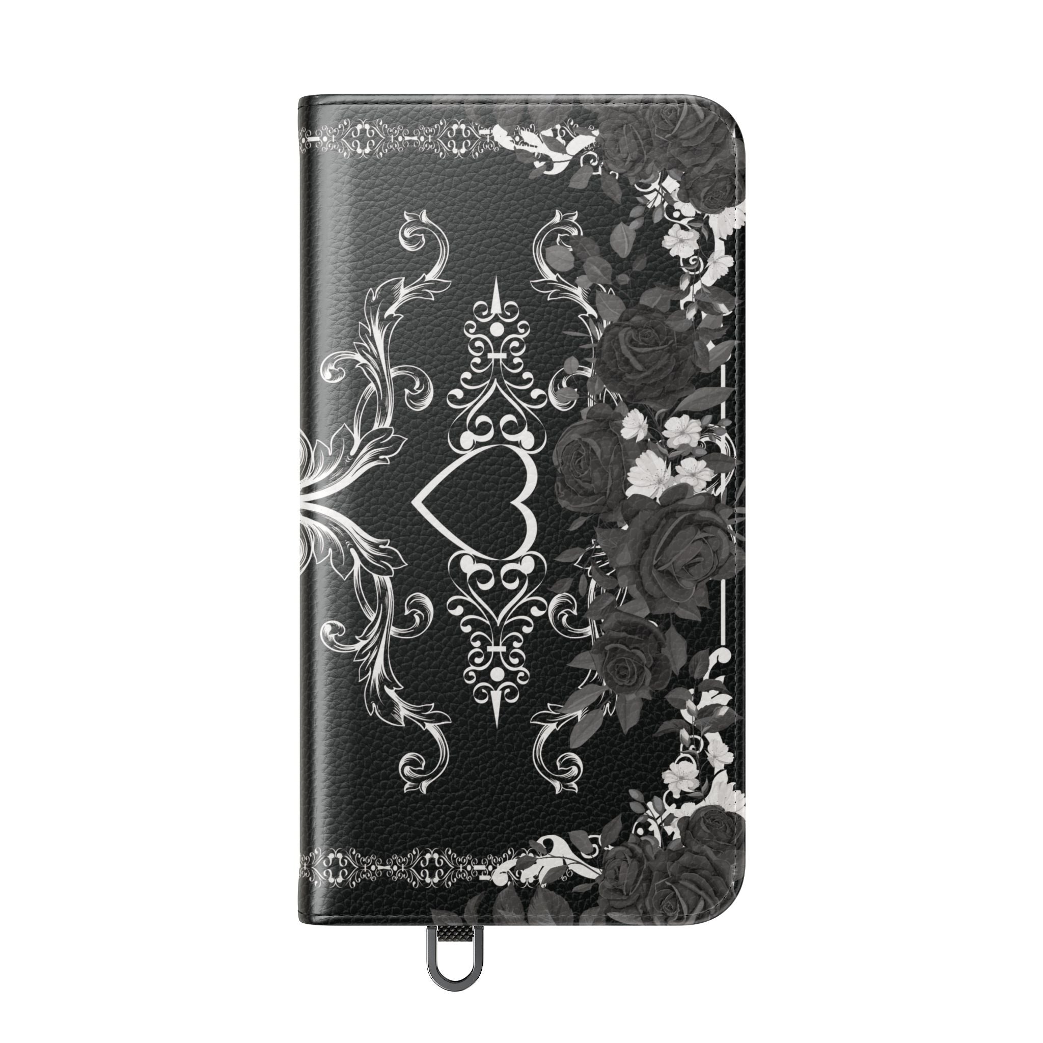 Romantic Goth Wallet Flip Case - Goth Botanical Phone Case