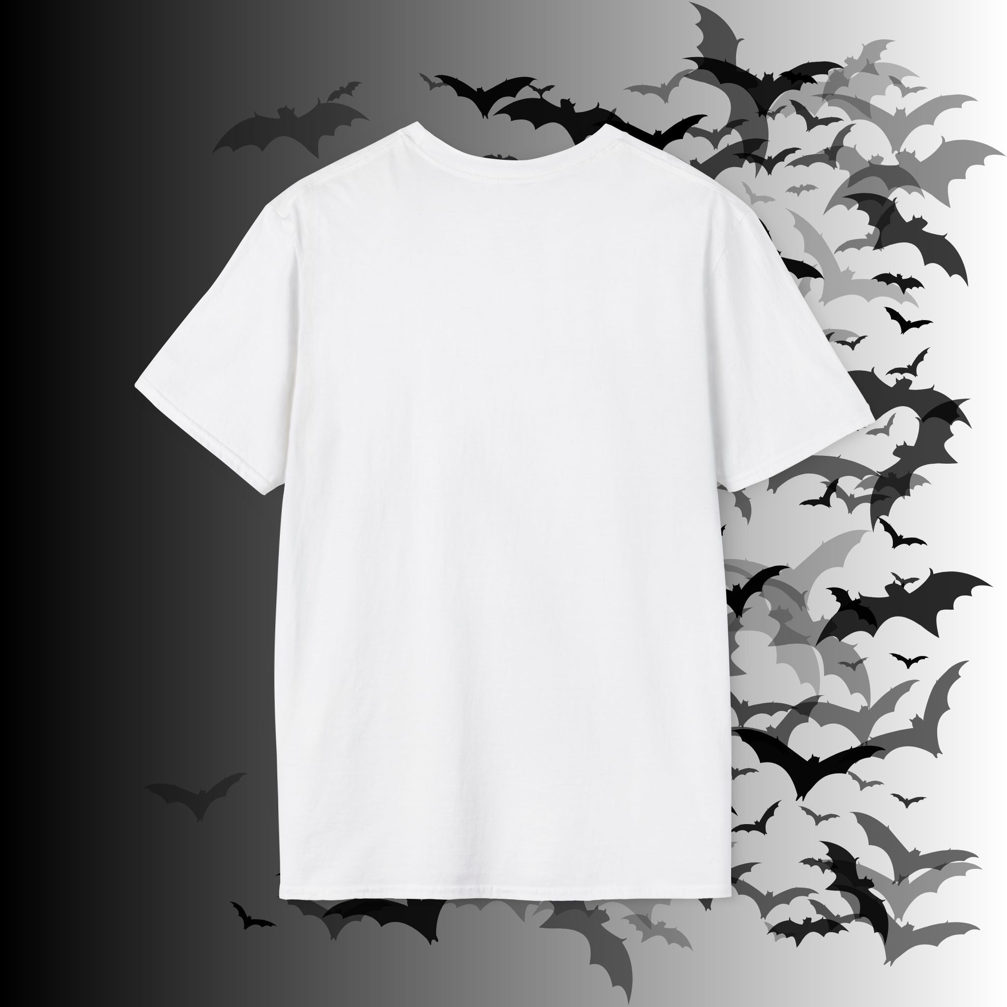 Rainbow Vomit Cloud Bat T-Shirt — Kawaii Goth Pride Unisex Tee