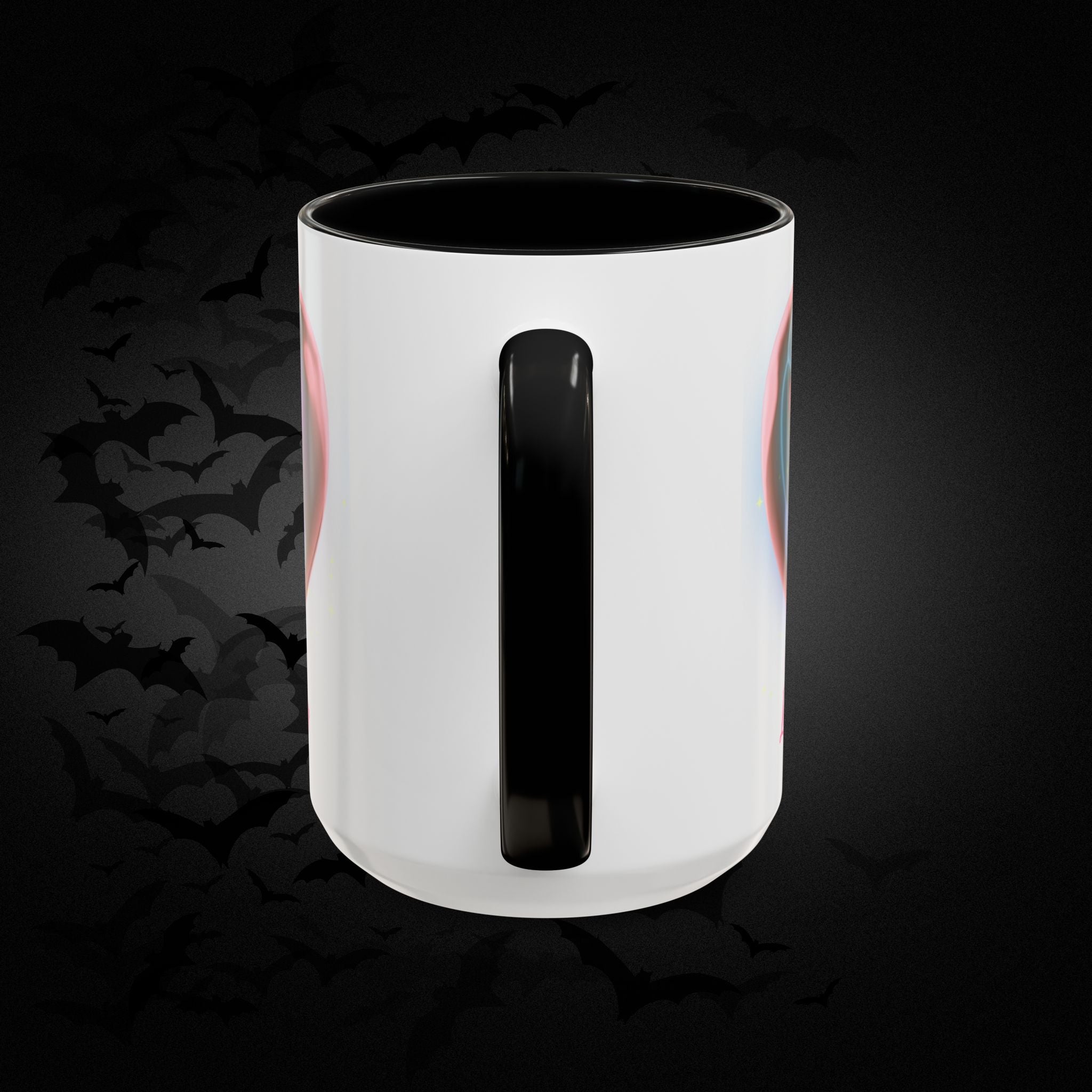 Love You Forever Valloween Coffee Mug — Skeleton Couple Heart Design (11/15oz)