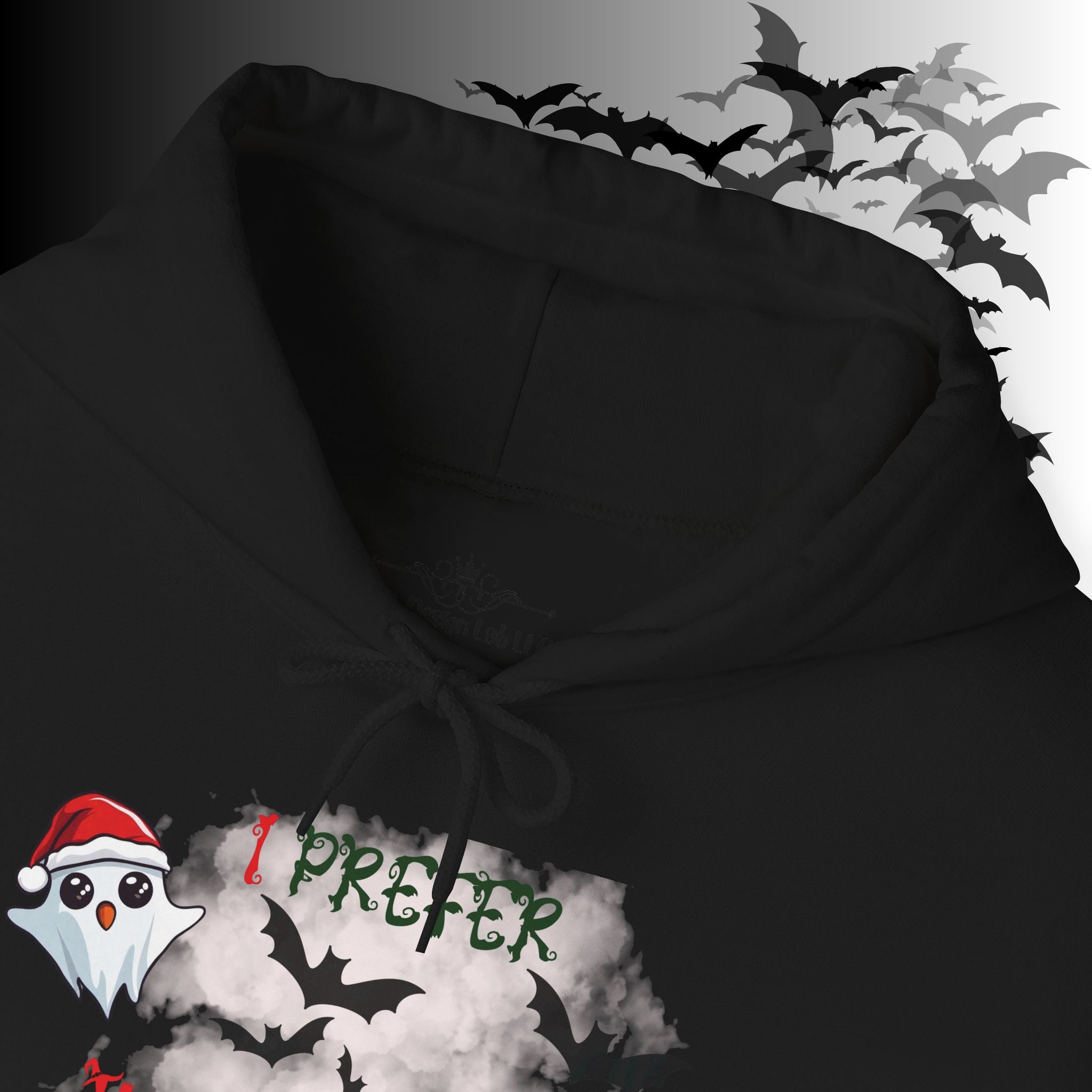 I Prefer Halloween Ghost Hoodie — Kawaii Gothic Christmas