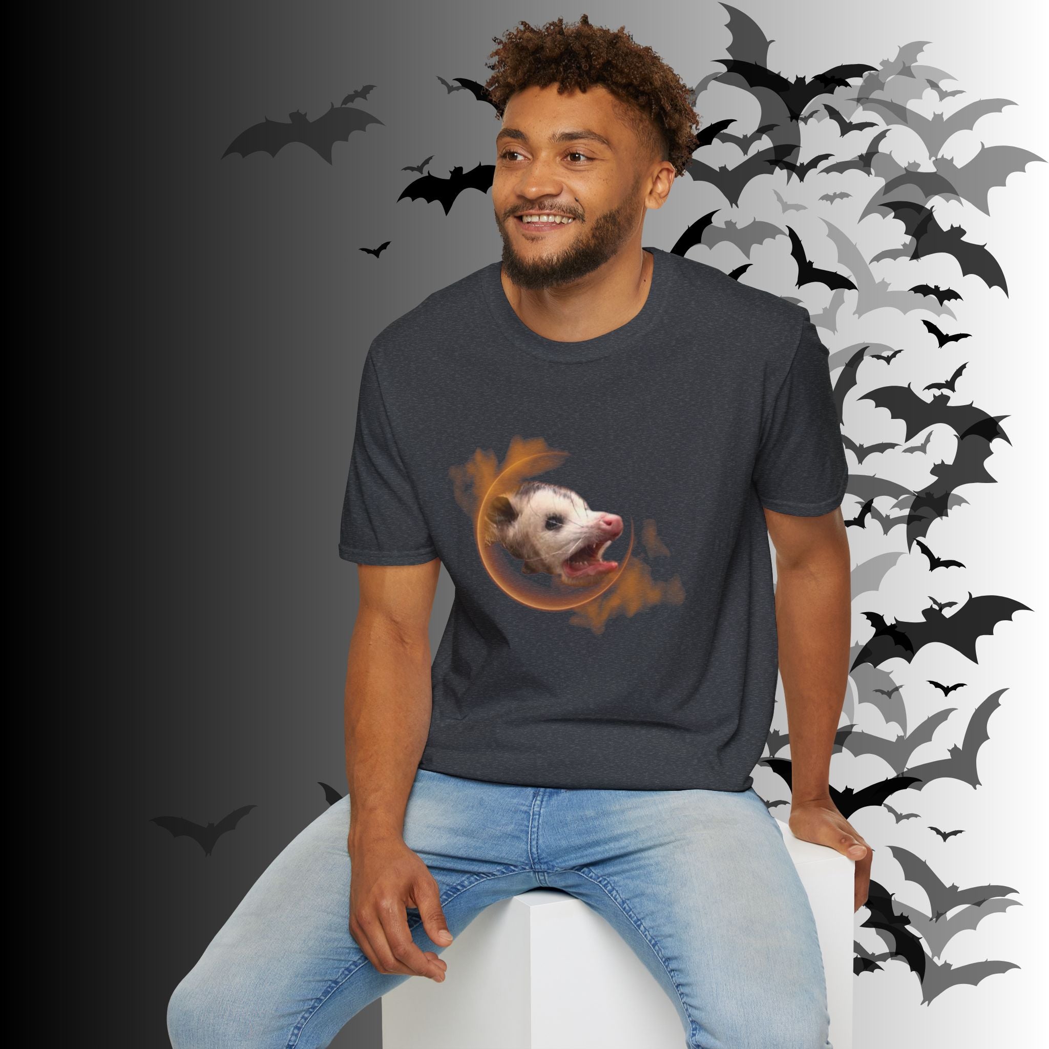 Gothic Screaming Possum T-Shirt — Edgy Humor Tee