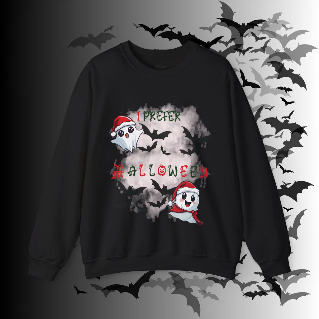 I Prefer Halloween Ghost Crewneck Sweatshirt — Kawaii Gothic Christmas