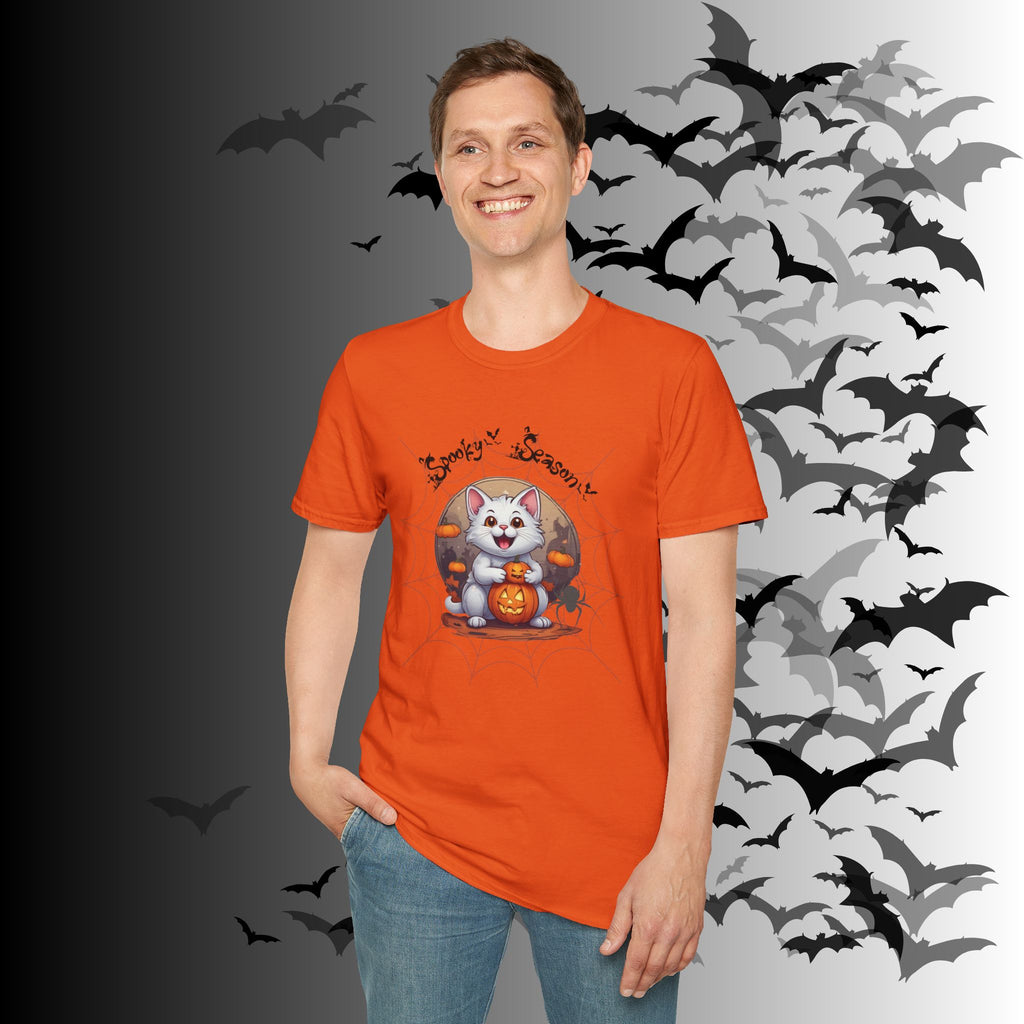 Spooky Season Kawaii Cat Halloween T-Shirt — Cat Lover Tee