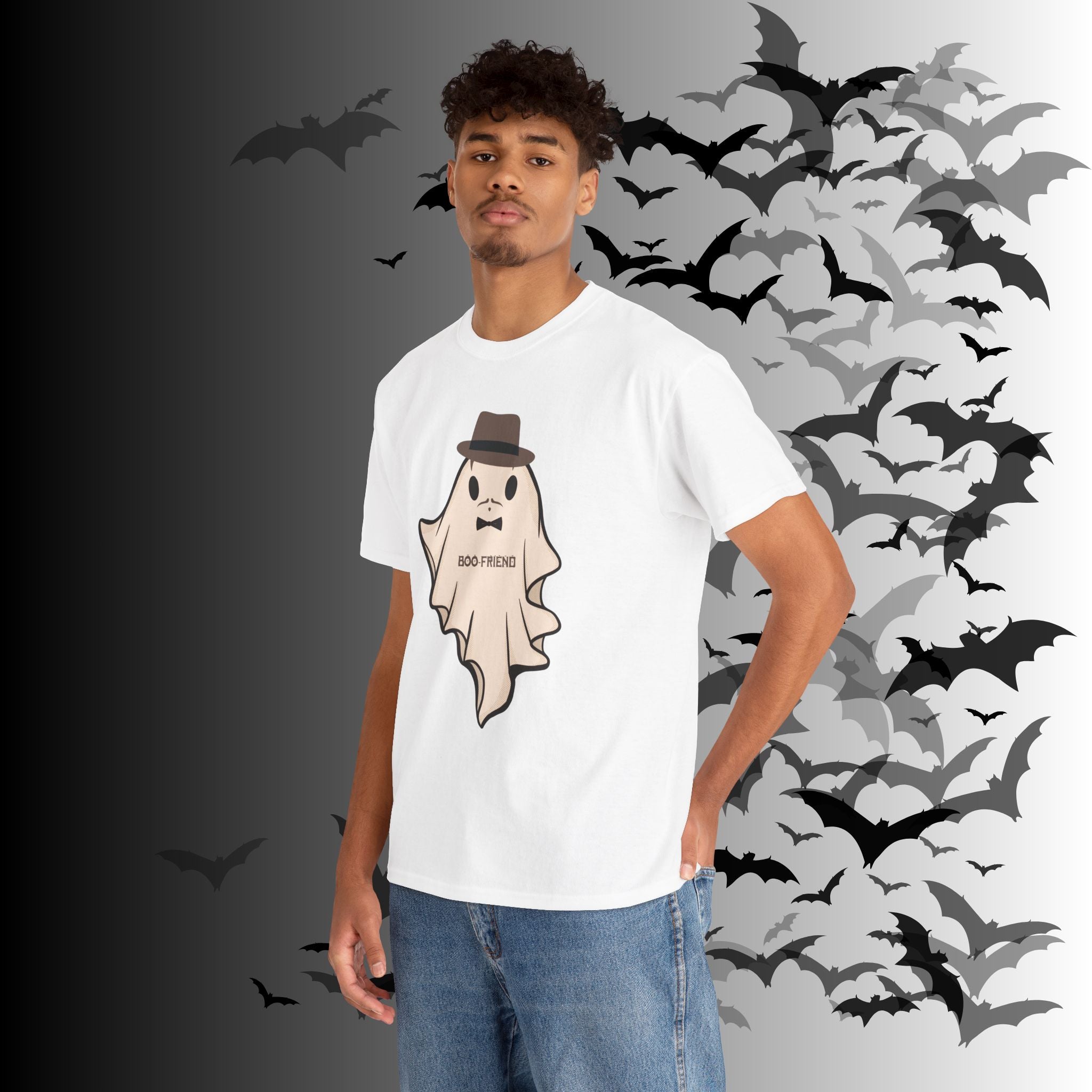 "Ghoul-Friend & Boo-Friend" Matching Ghost Couples T-Shirt — Halloween Matching Tee