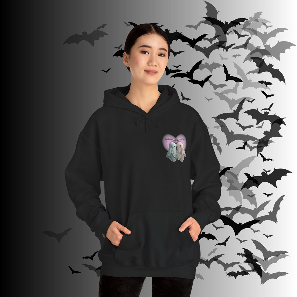 Let's Haunt People Together Forever Hoodie — Gothic Valentine's Couples Ghost
