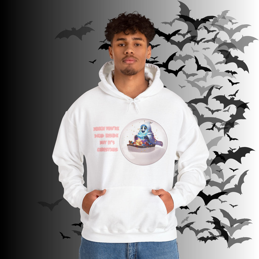 When You're Dead Inside But It's Christmas Hoodie — Ghost Snow Globe Pullover
