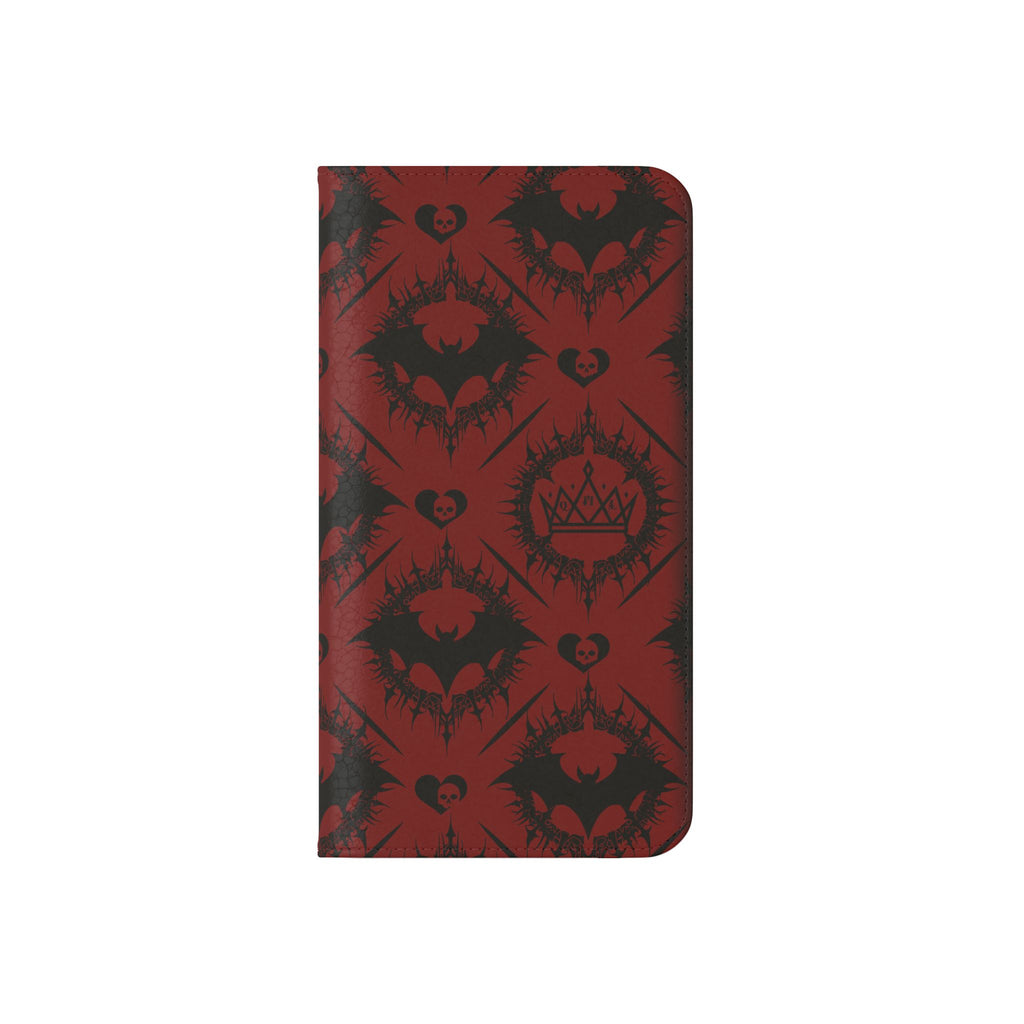 Copy of Gothic Bat Wallet Flip Case - Elegant Goth Phone Wallet - Bat Pattern Flip Case - Gothic Phone Case - Stylish Wallet Phone Case
