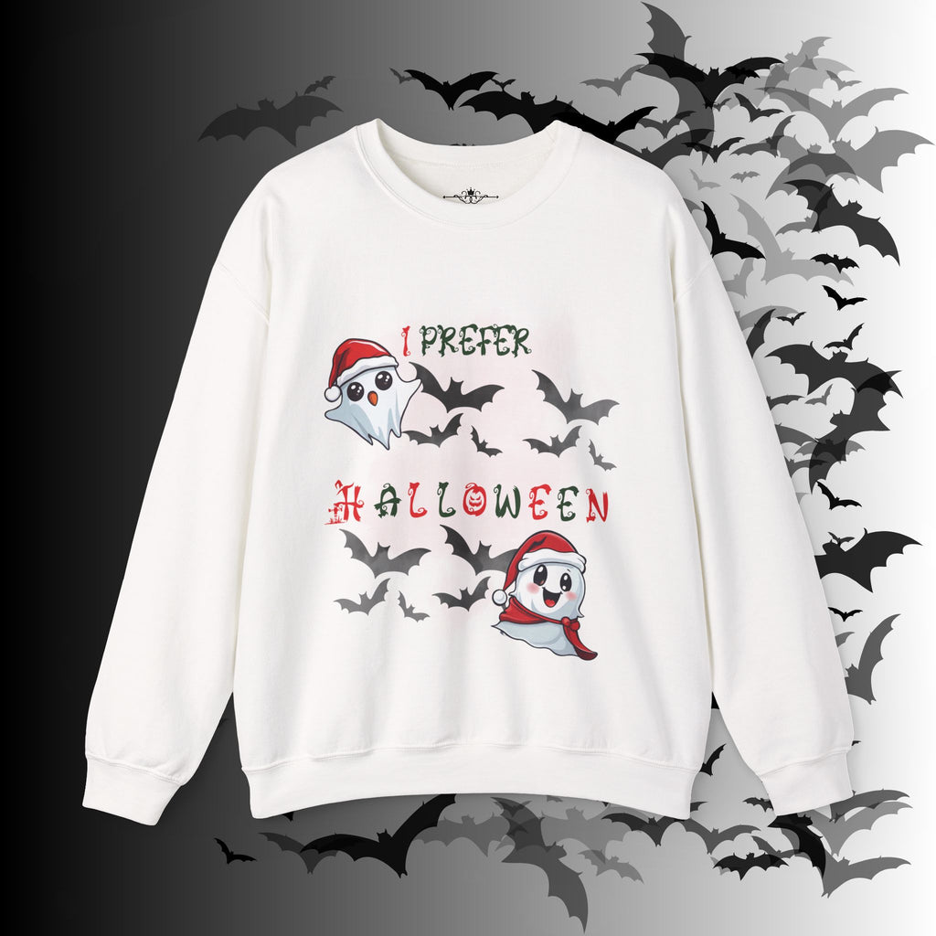 I Prefer Halloween Ghost Crewneck Sweatshirt — Kawaii Gothic Christmas