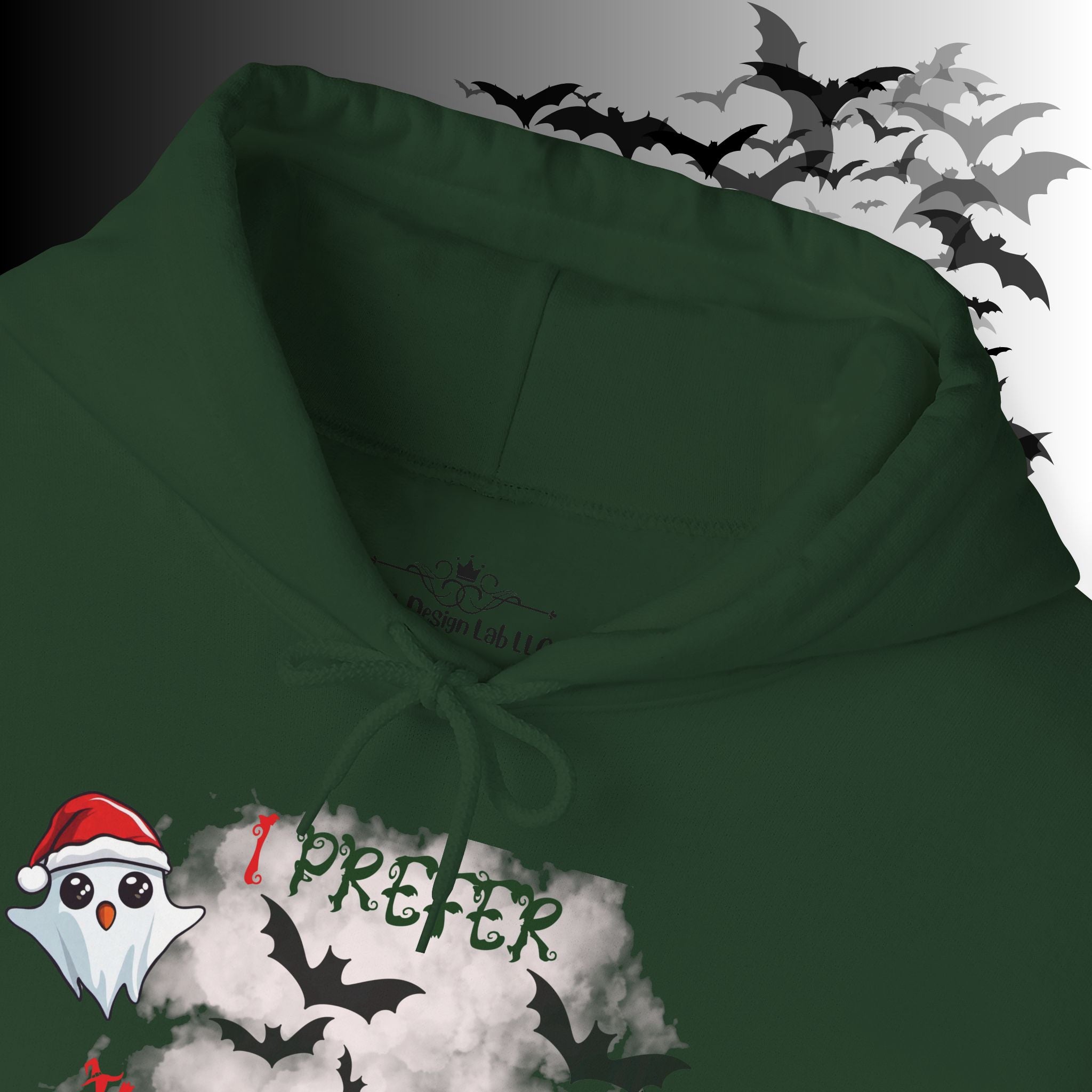 I Prefer Halloween Ghost Hoodie — Kawaii Gothic Christmas