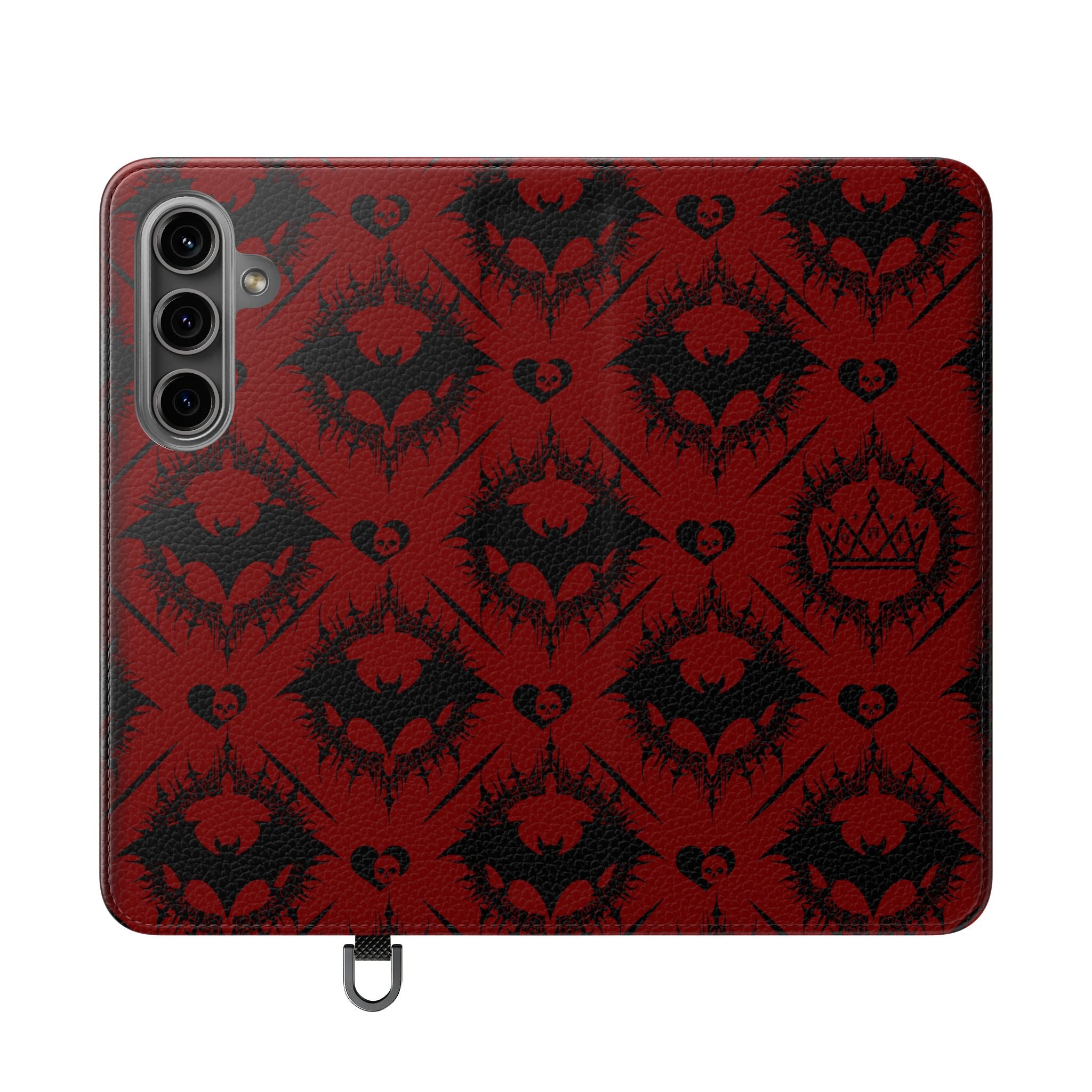 Copy of Gothic Bat Wallet Flip Case - Elegant Goth Phone Wallet - Bat Pattern Flip Case - Gothic Phone Case - Stylish Wallet Phone Case