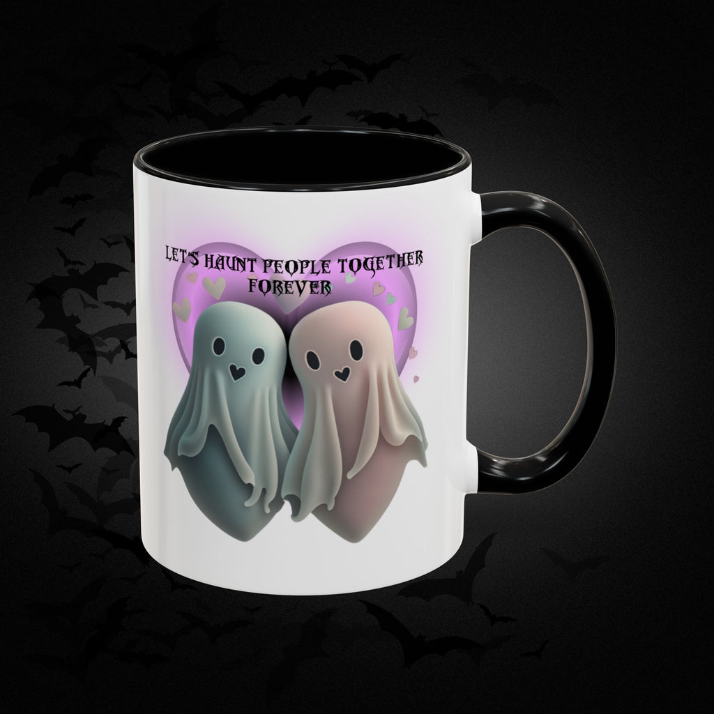 Let's Haunt People Together Forever Coffee Mug — Valloween Ghost Couple Accent Mug