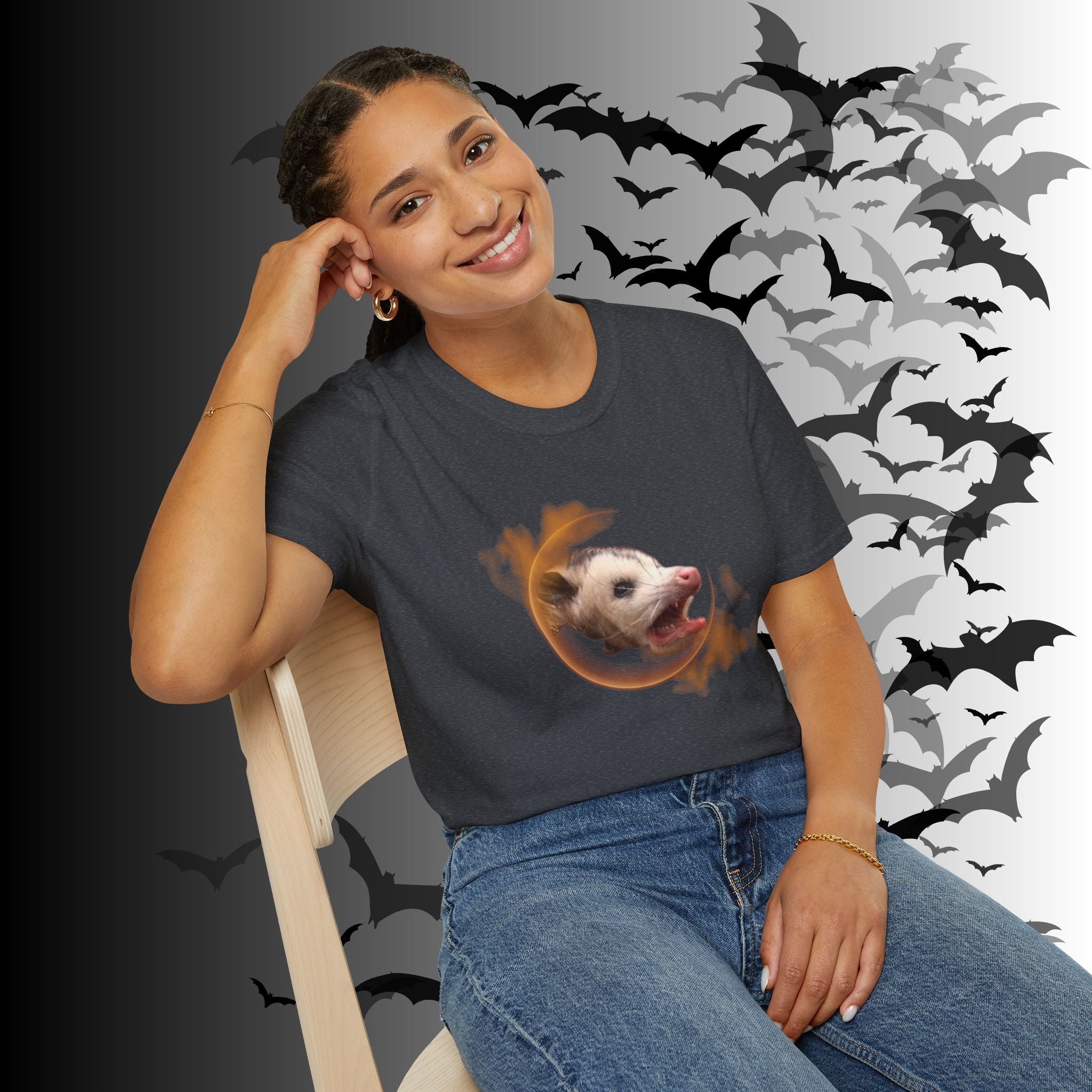 Gothic Screaming Possum T-Shirt — Edgy Humor Tee