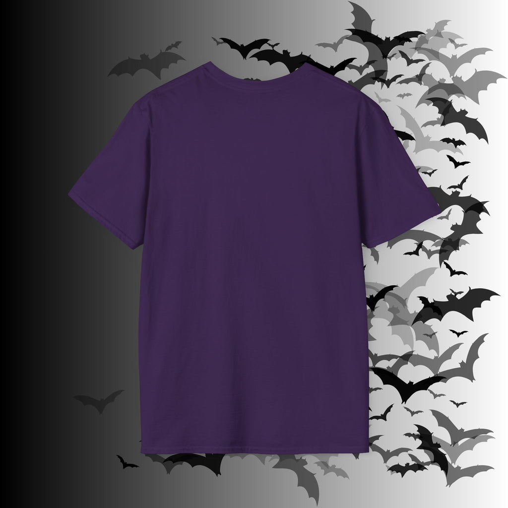 Rainbow Vomit Cloud Bat T-Shirt — Kawaii Goth Pride Unisex Tee