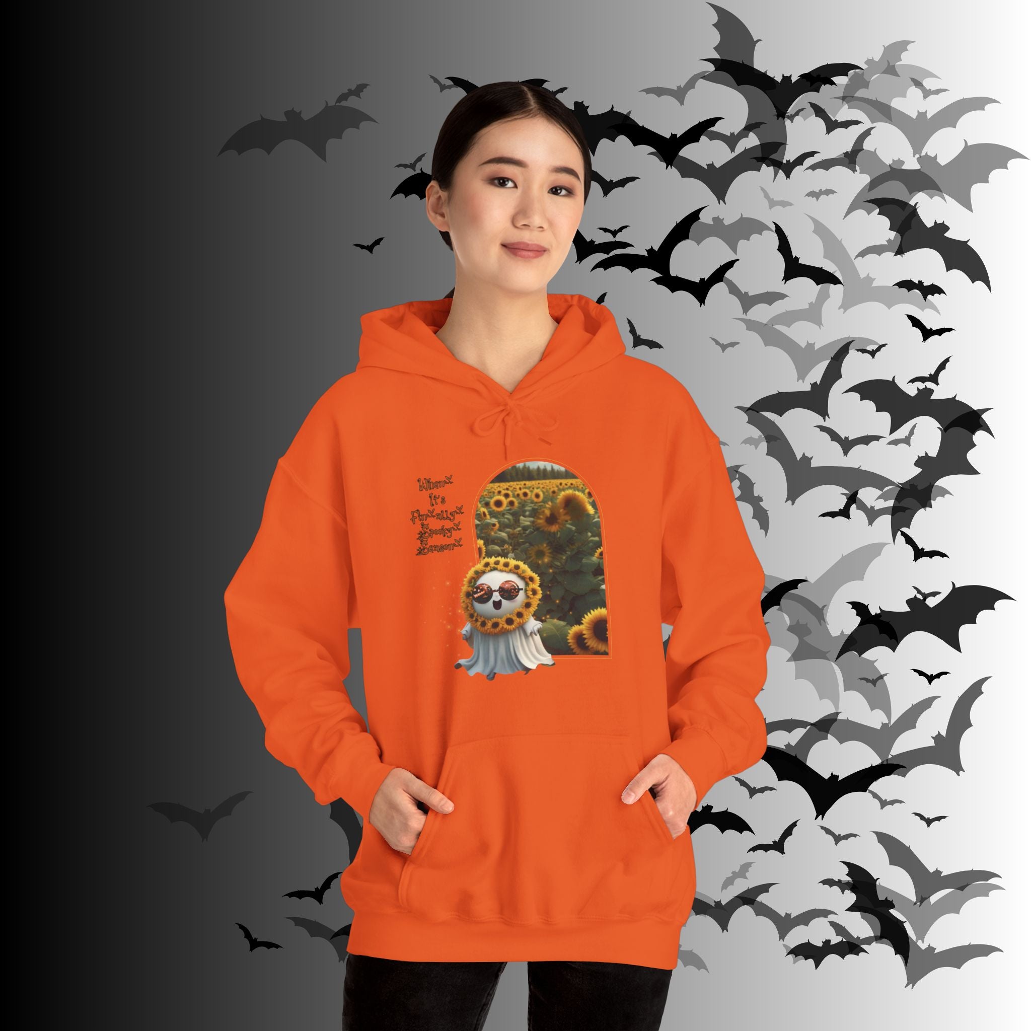 Summerween Ghost Hoodie — When It's Finally Spooky Season Pullover