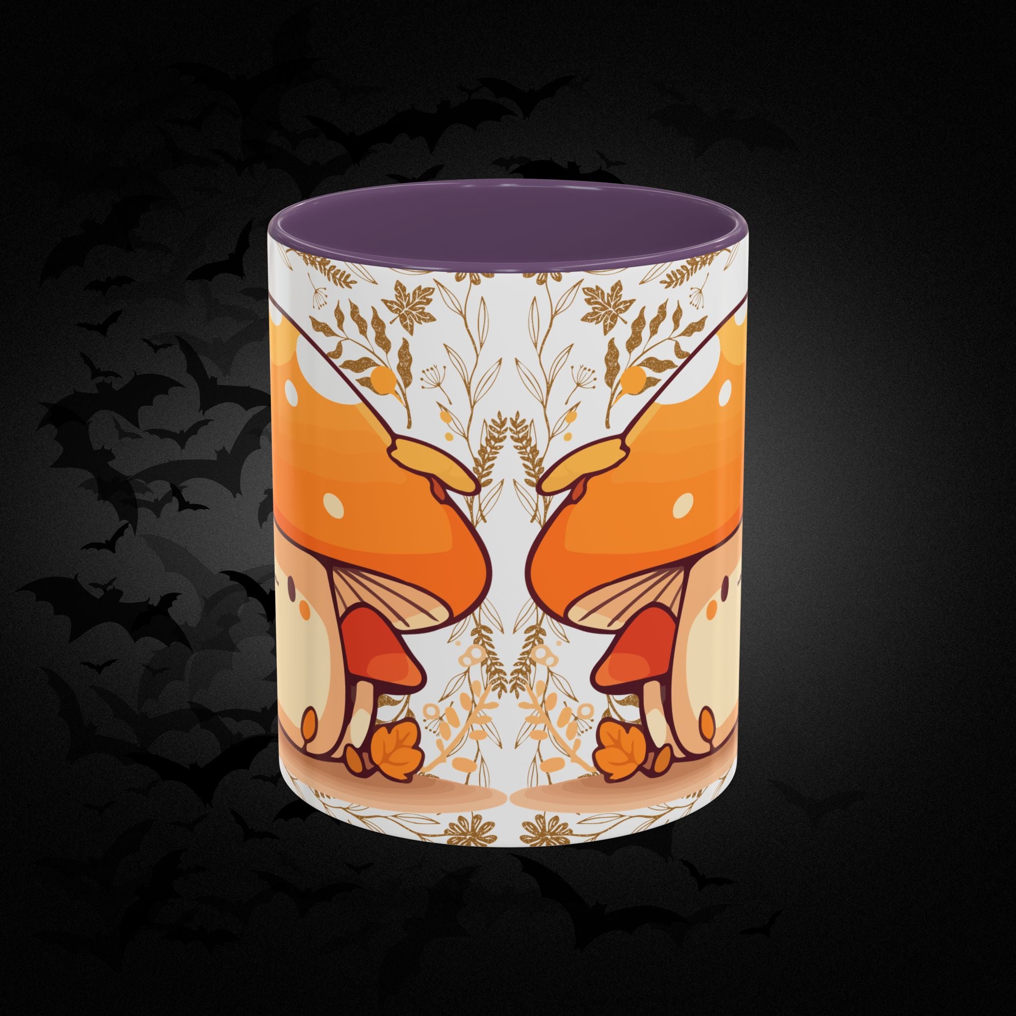 Autumn Mushroom Cute Coffee Mug — Fall Kawaii Accent Mug (11/15oz)