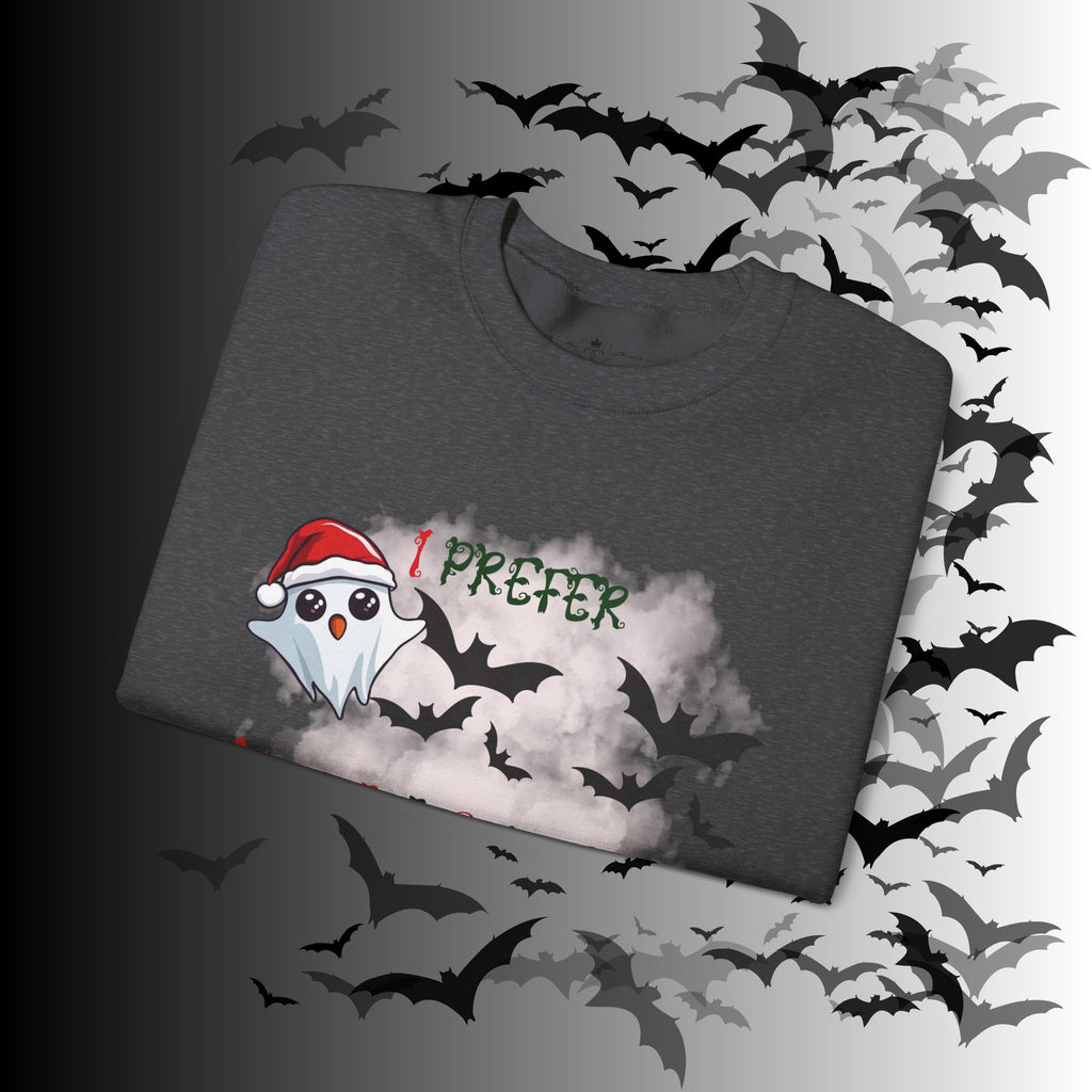 I Prefer Halloween Ghost Crewneck Sweatshirt — Kawaii Gothic Christmas