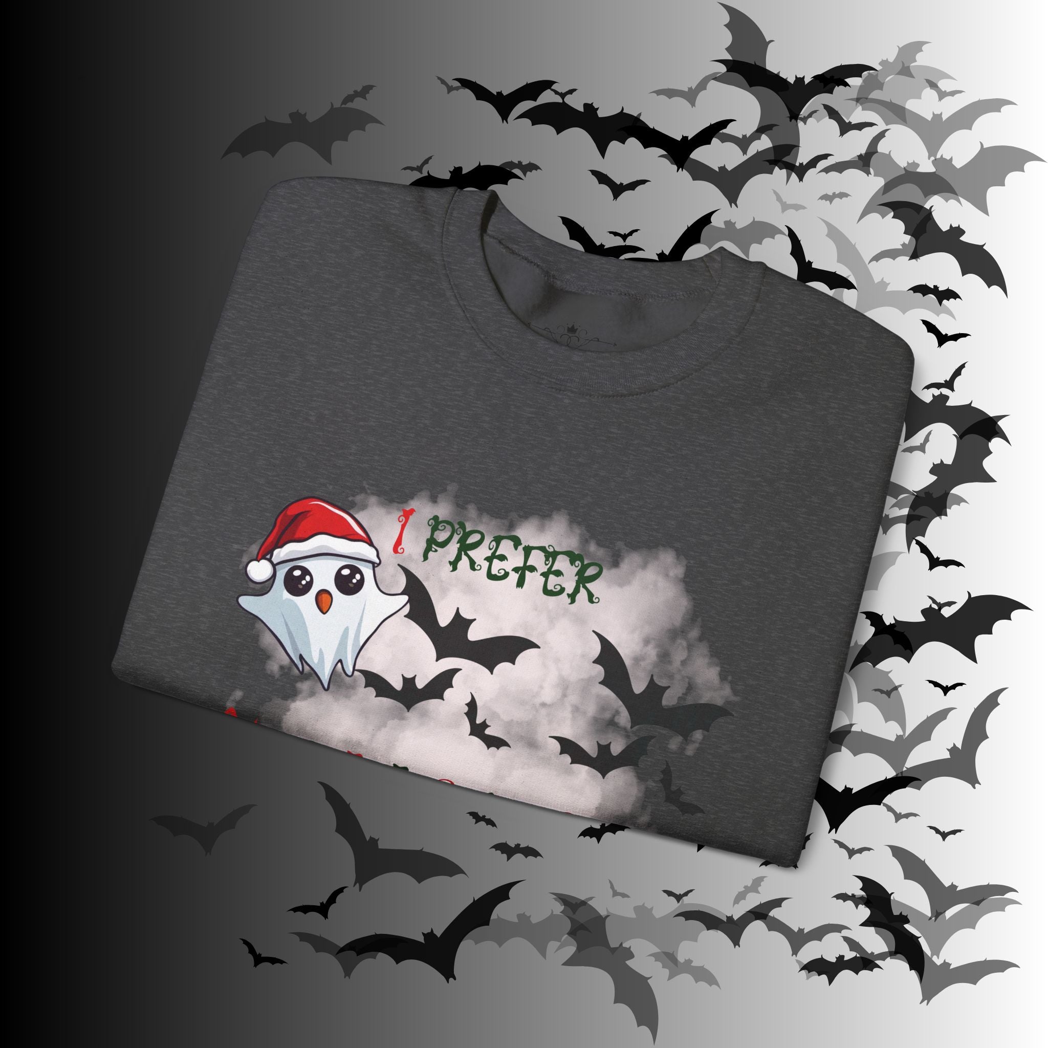 I Prefer Halloween Ghost Crewneck Sweatshirt — Kawaii Gothic Christmas