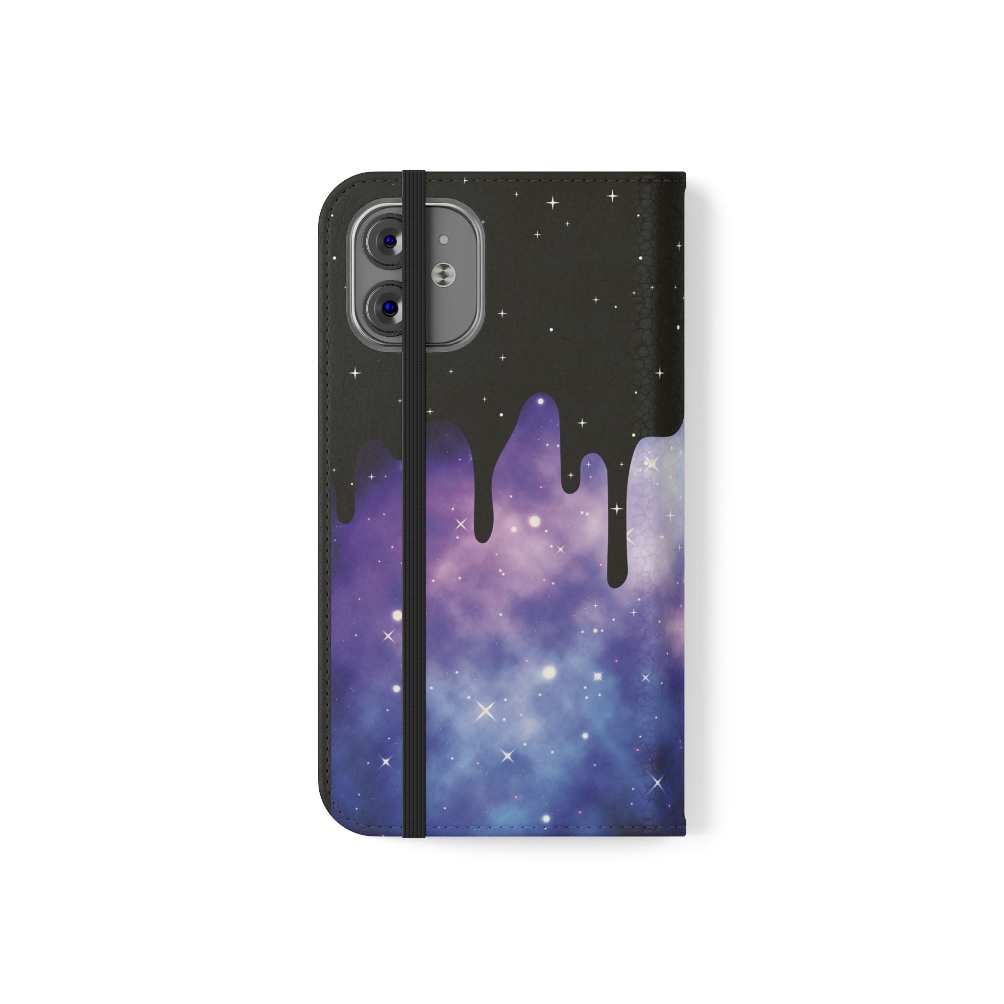 Pastel Goth Drippy Galaxy Flip Wallet Phone Case - Wallet Case for Samsung and iPhone - Gothic Style Wallet Phone Cases