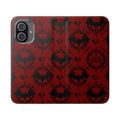 Copy of Gothic Bat Wallet Flip Case - Elegant Goth Phone Wallet - Bat Pattern Flip Case - Gothic Phone Case - Stylish Wallet Phone Case