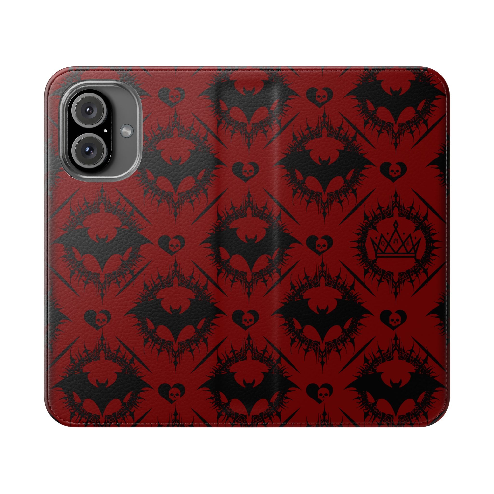 Copy of Gothic Bat Wallet Flip Case - Elegant Goth Phone Wallet - Bat Pattern Flip Case - Gothic Phone Case - Stylish Wallet Phone Case