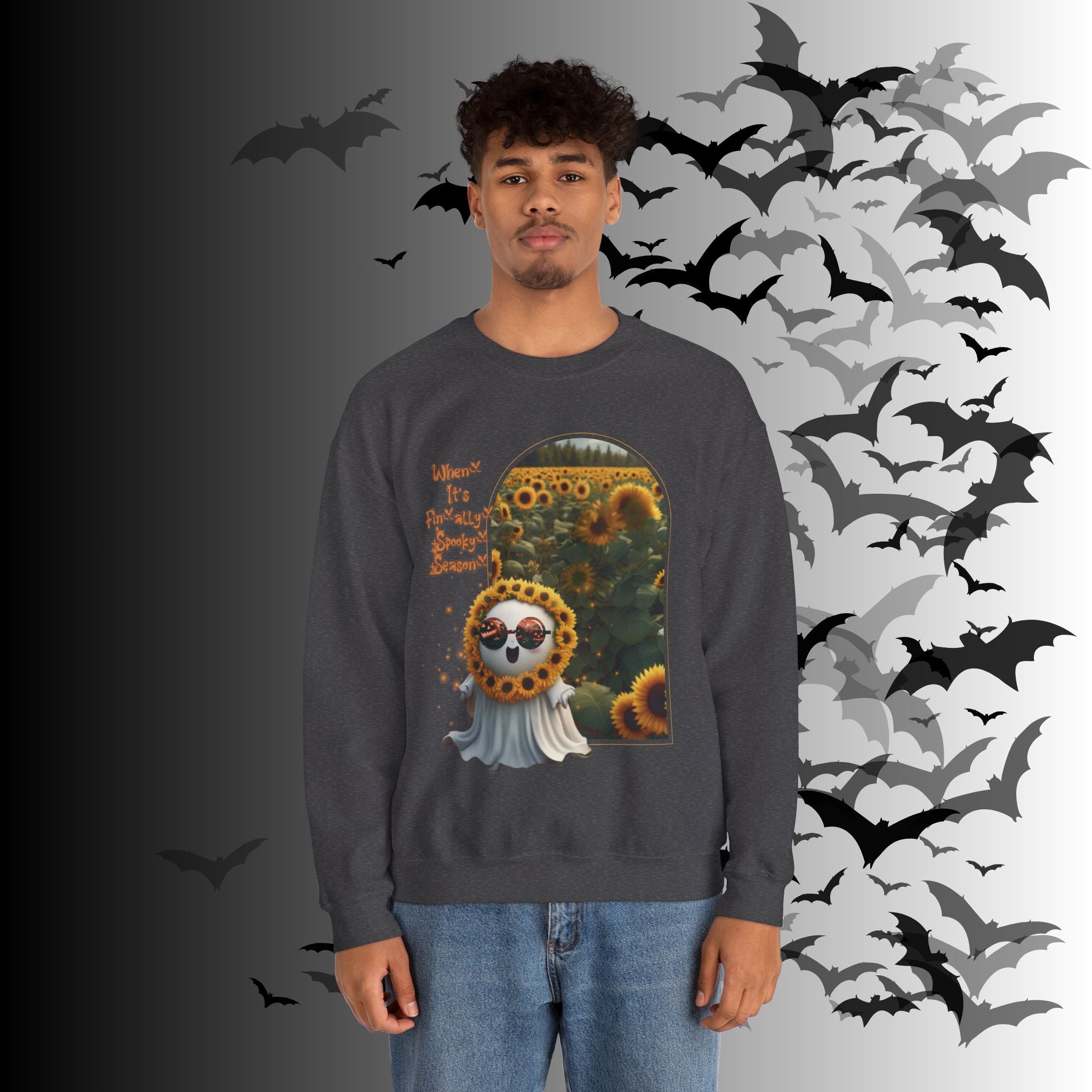 Summerween Ghost Crewneck Sweatshirt — When It's Finally Spooky Season