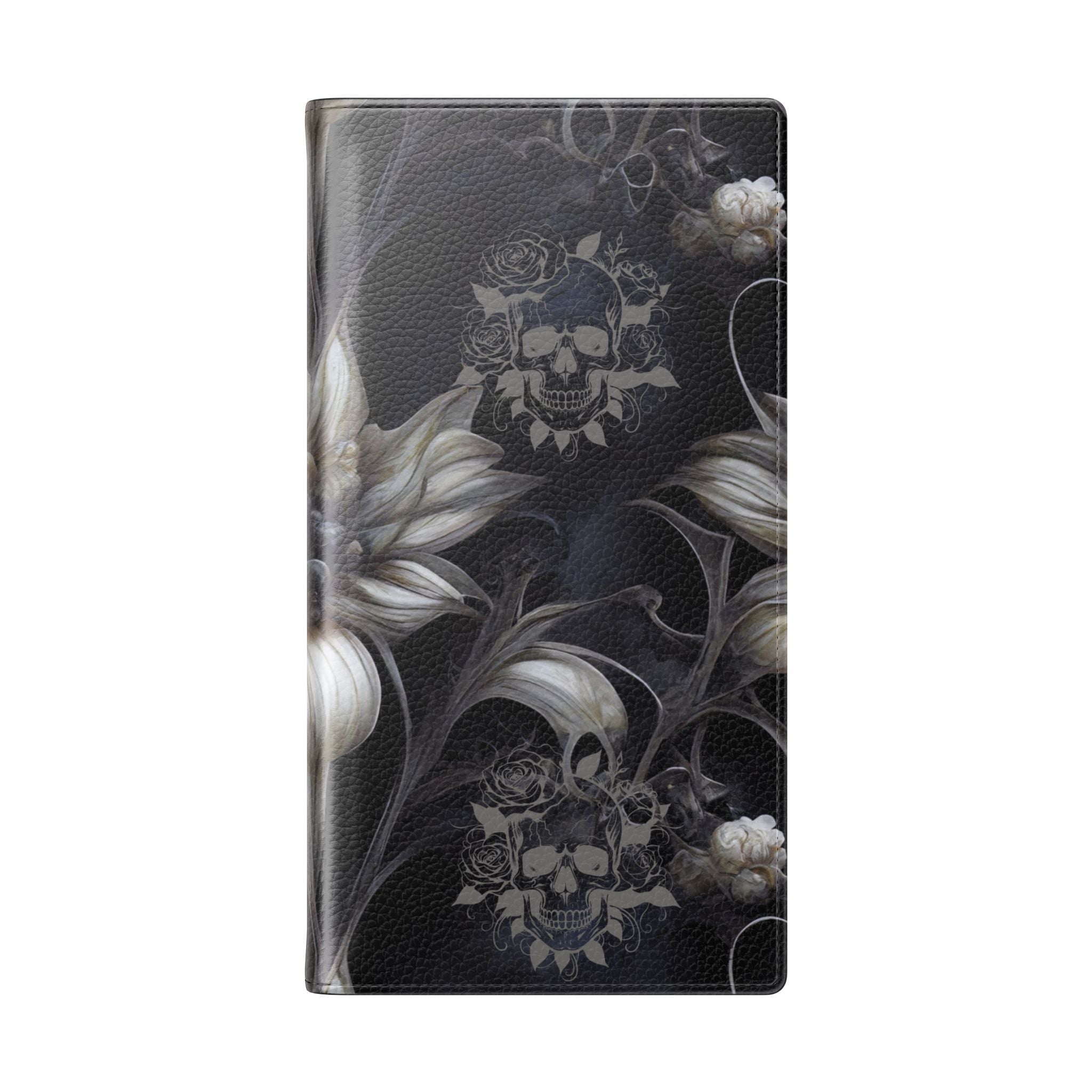 Goth Botanical Flip Wallet Case for iPhone and Samsung Galaxy Phones