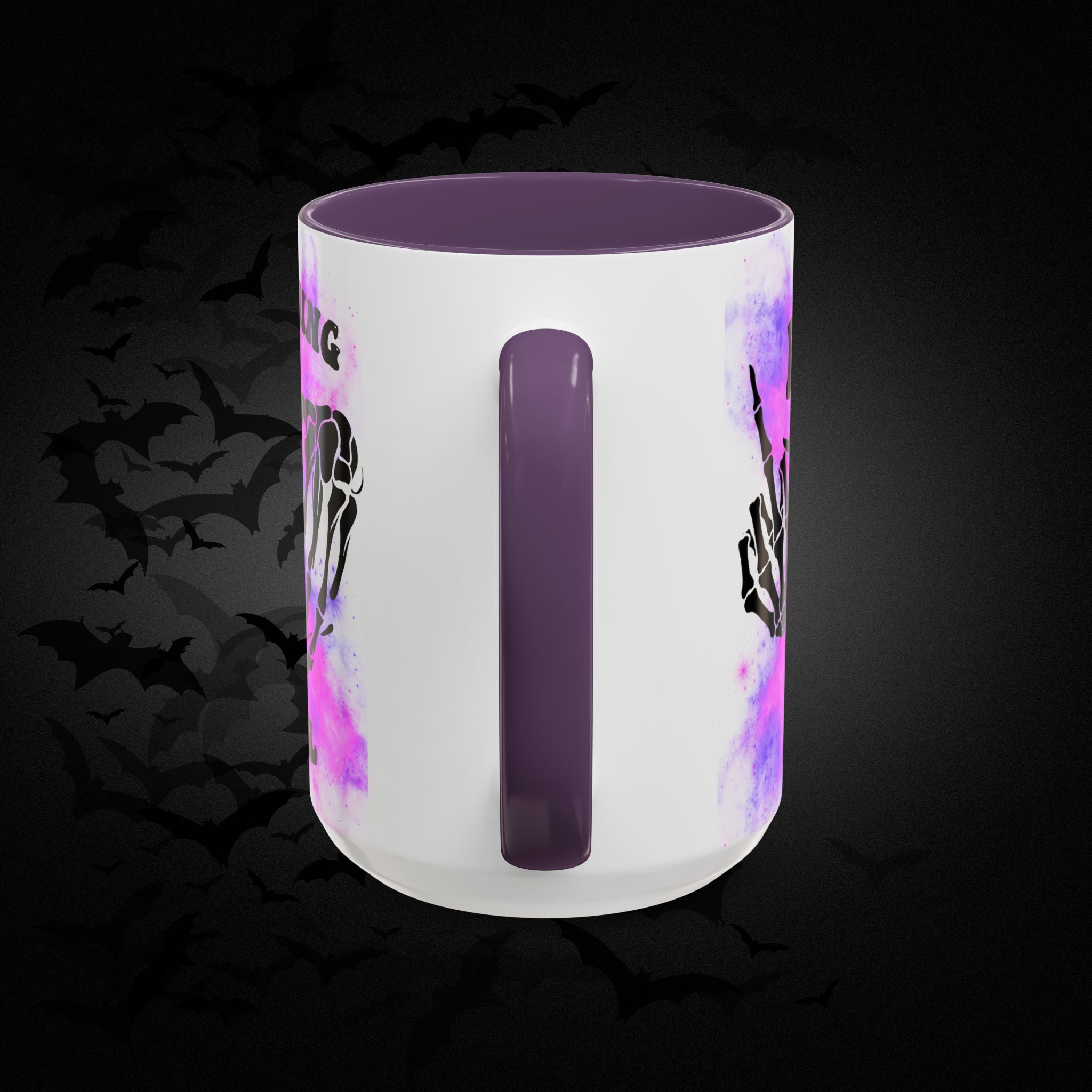 Good Morning Beautiful Fuck Off Skeleton Hands Accent Coffee Mug
